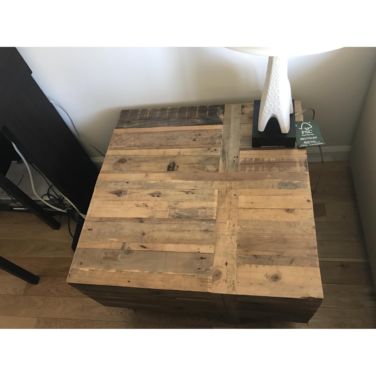 West Elm Reclaimed Wood Block Side/Coffee Table - image-4