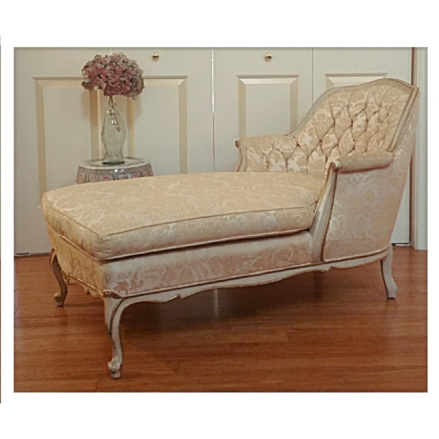 French Provincial Tufted Chaise Lounge - image-1