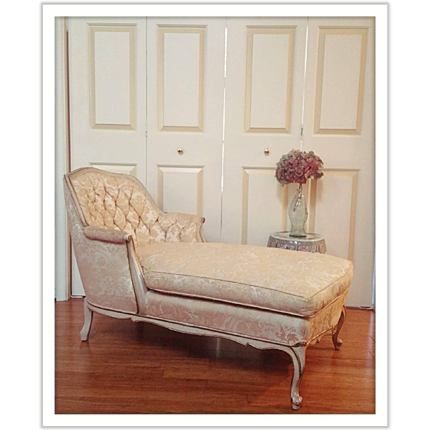 French Provincial Tufted Chaise Lounge - image-4