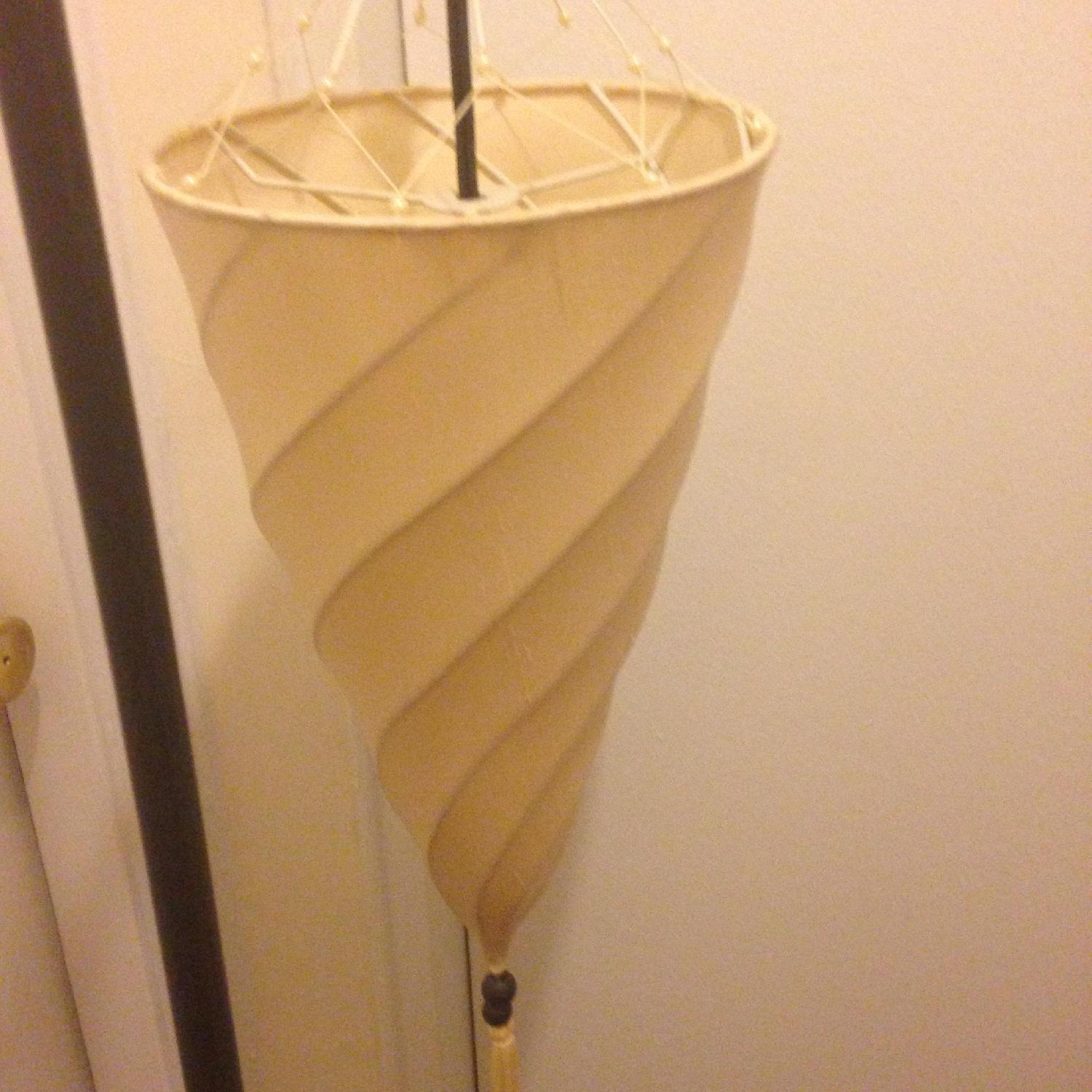 Pottery Barn Floor Lamp w/ Silk Shade - image-3