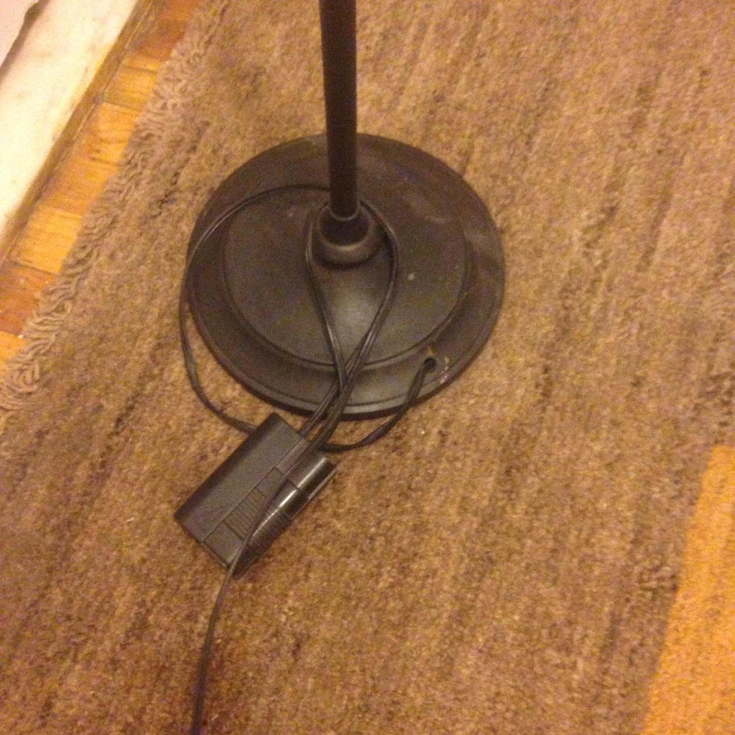 Pottery Barn Floor Lamp w/ Silk Shade - image-4