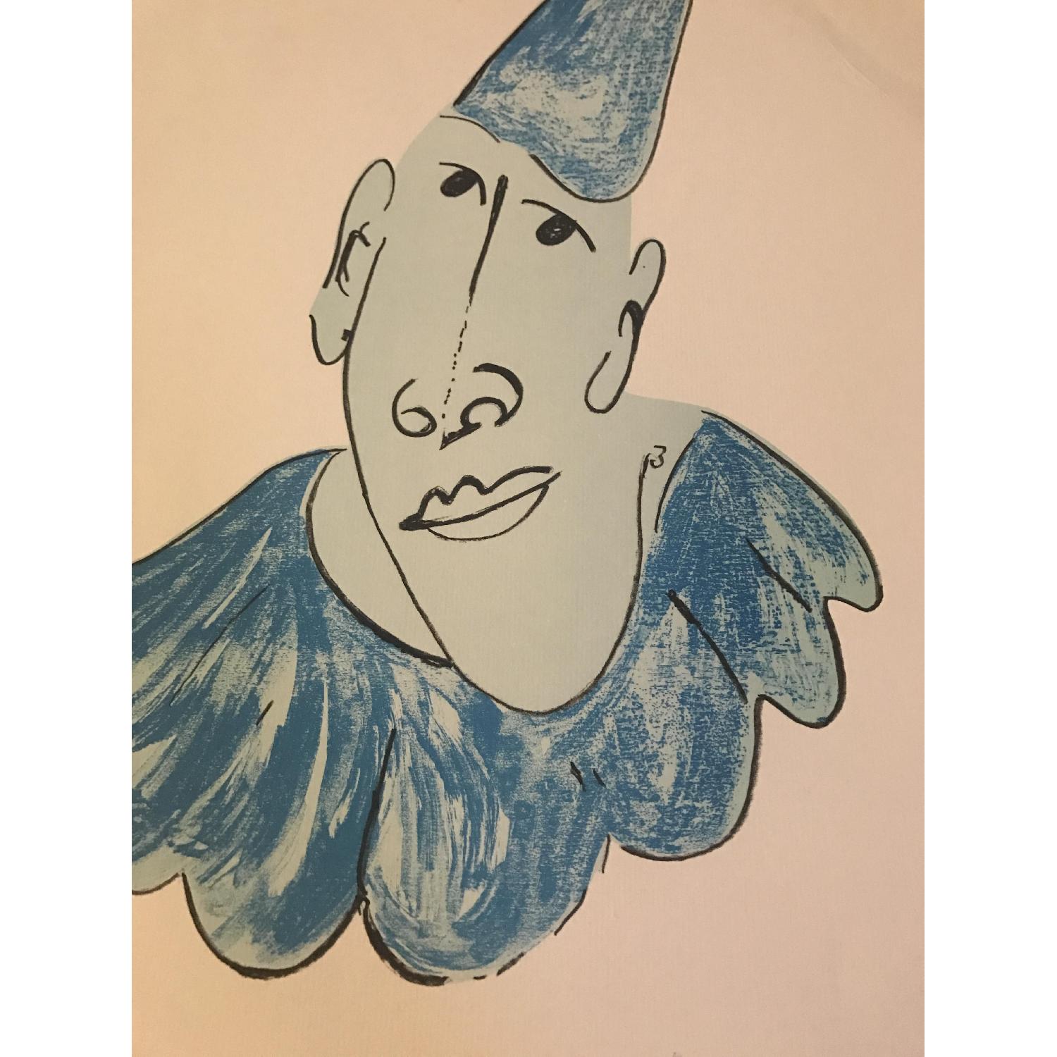 Signed & Numbered Chagall Lithograph - Blue Clown - image-3