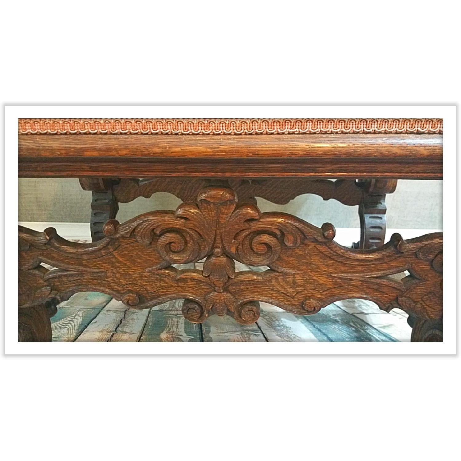 Victorian Carved Walnut Ottoman - image-3