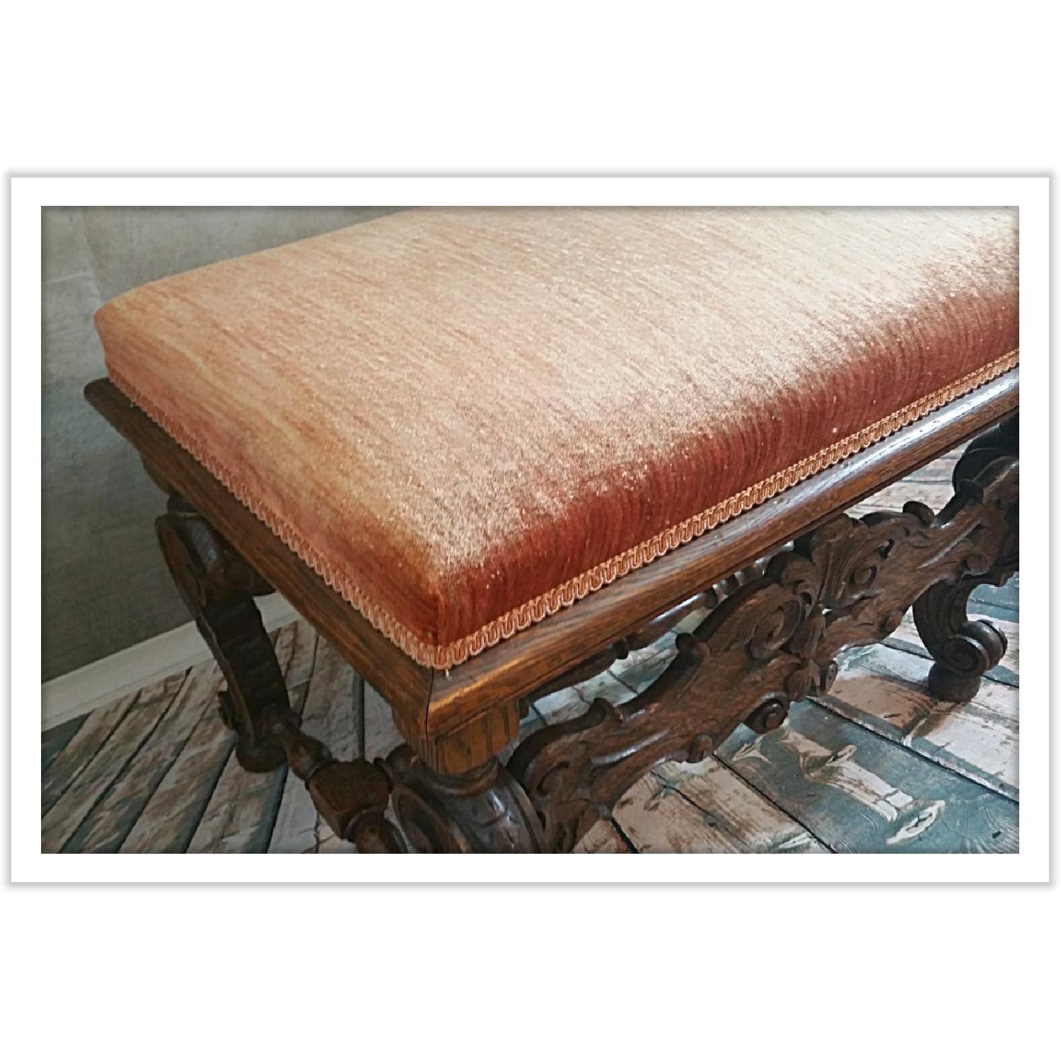 Victorian Carved Walnut Ottoman - image-5