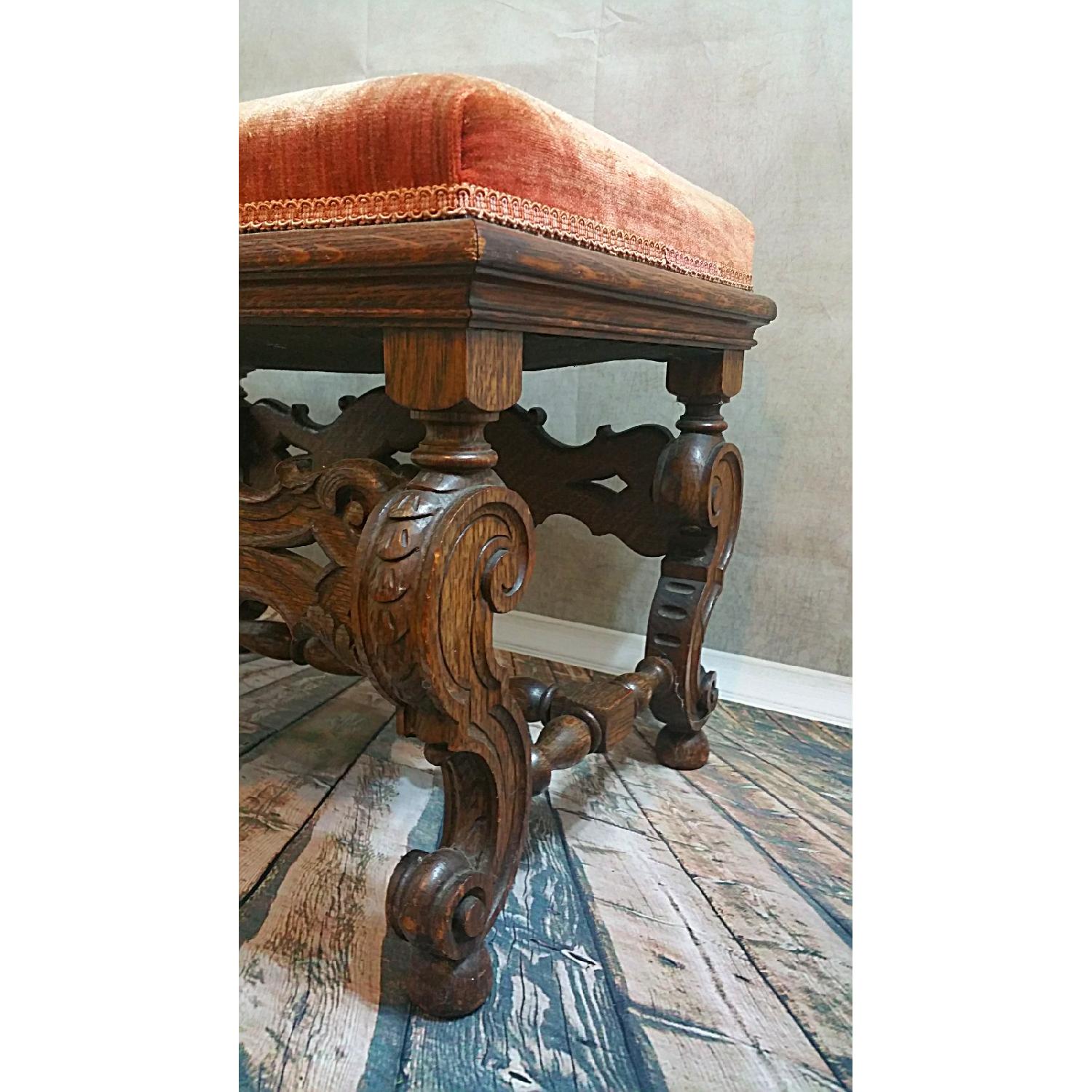 Victorian Carved Walnut Ottoman - image-6