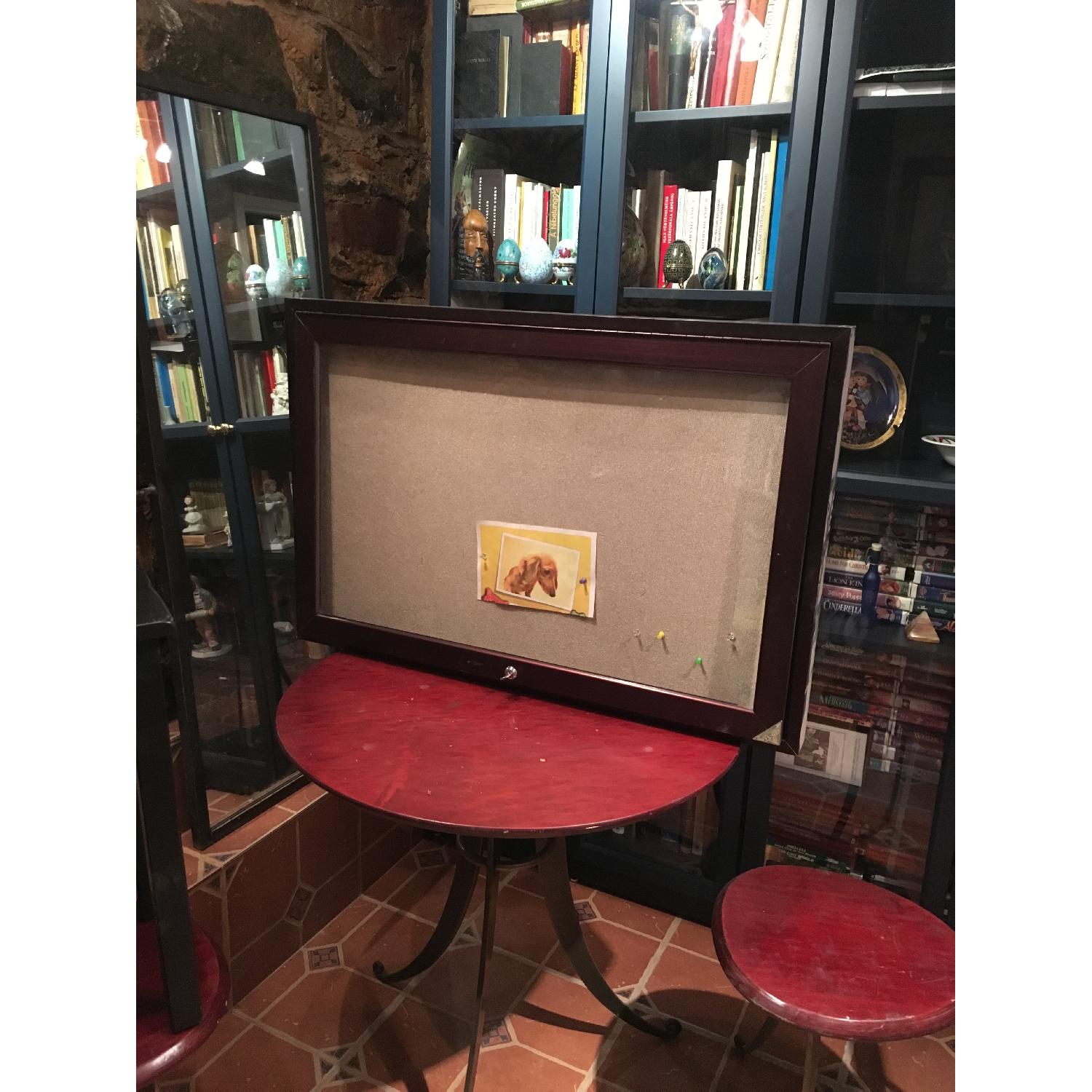 Metal and Glass Bulletin Board w/ Lock - image-1