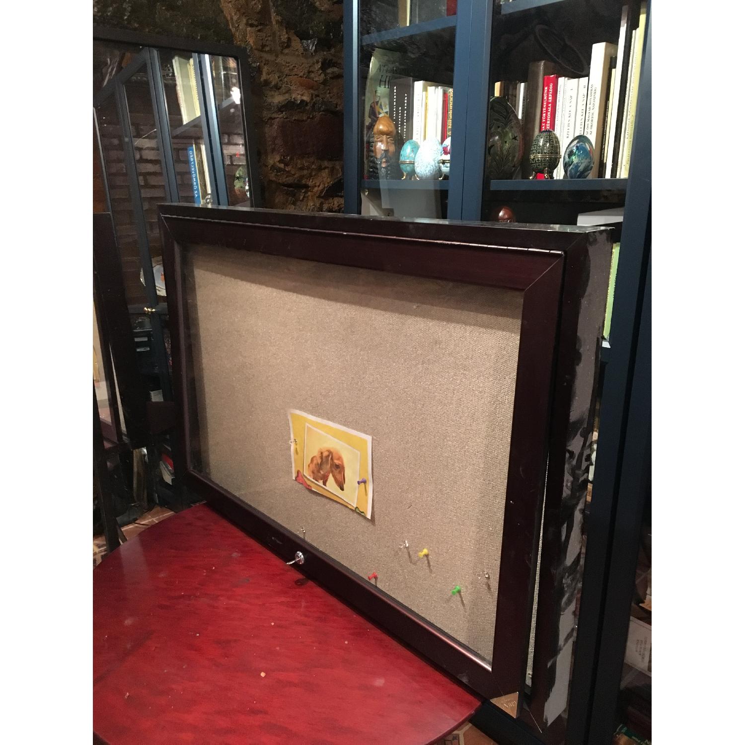 Metal and Glass Bulletin Board w/ Lock - image-2