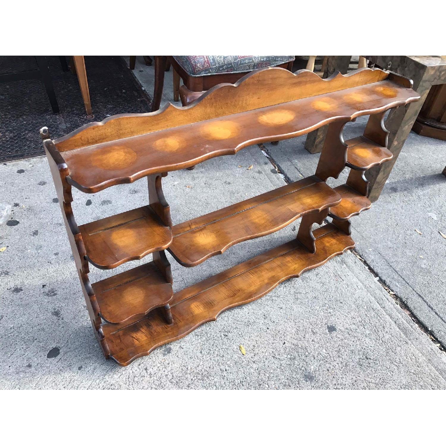 1960s Vintage Wooden Wall Shelving Unit - image-1