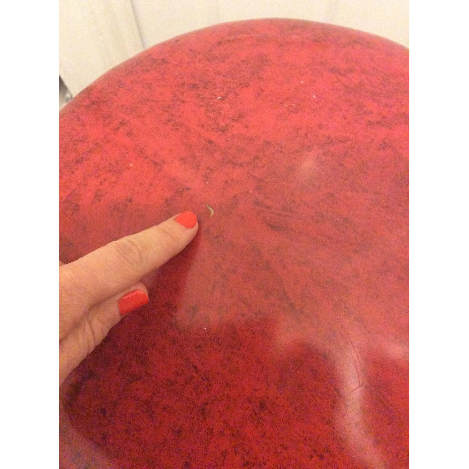 Vintage Red Vinyl Bar Stool - image-2