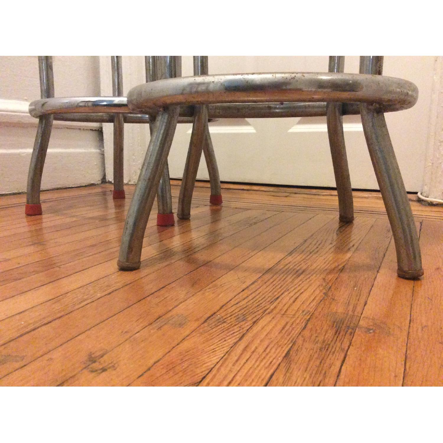 Vintage Red Vinyl Bar Stool - image-6