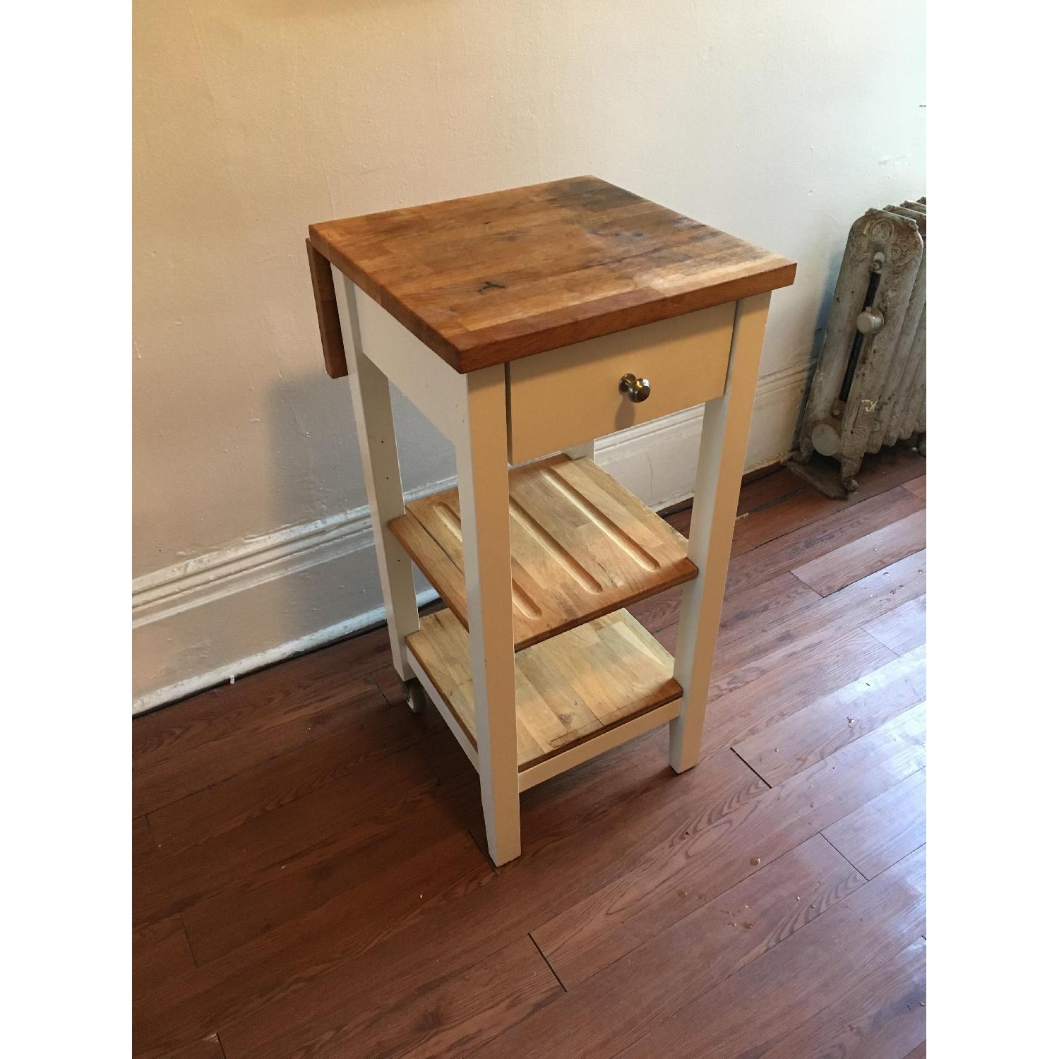 Ikea Stenstorp Oak Kitchen Cart in White - image-3