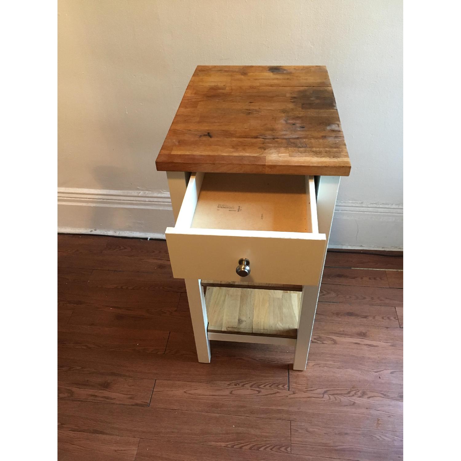 Ikea Stenstorp Oak Kitchen Cart in White - image-4