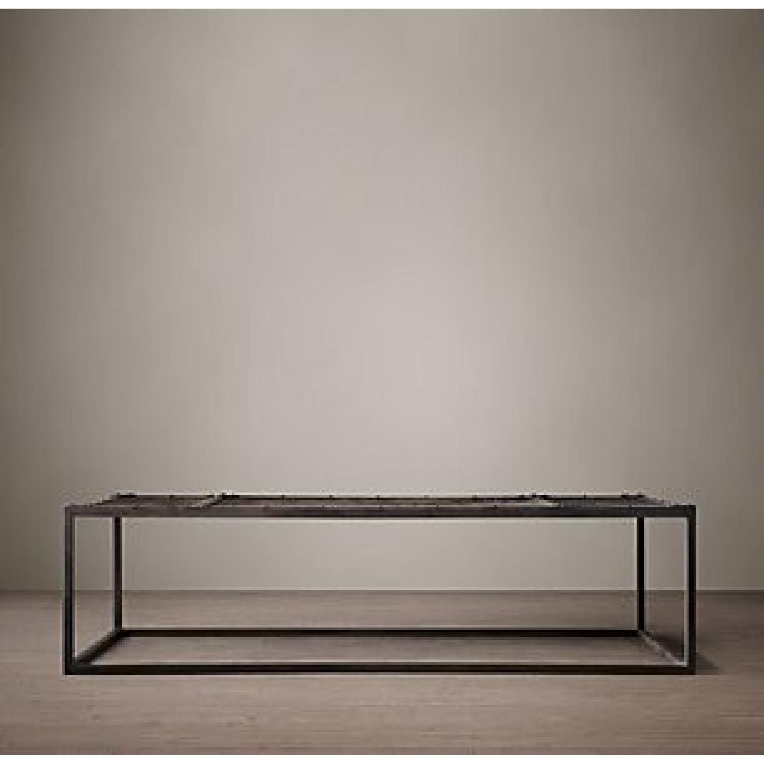 Restoration Hardware Black Metal Coffee Table - image-2
