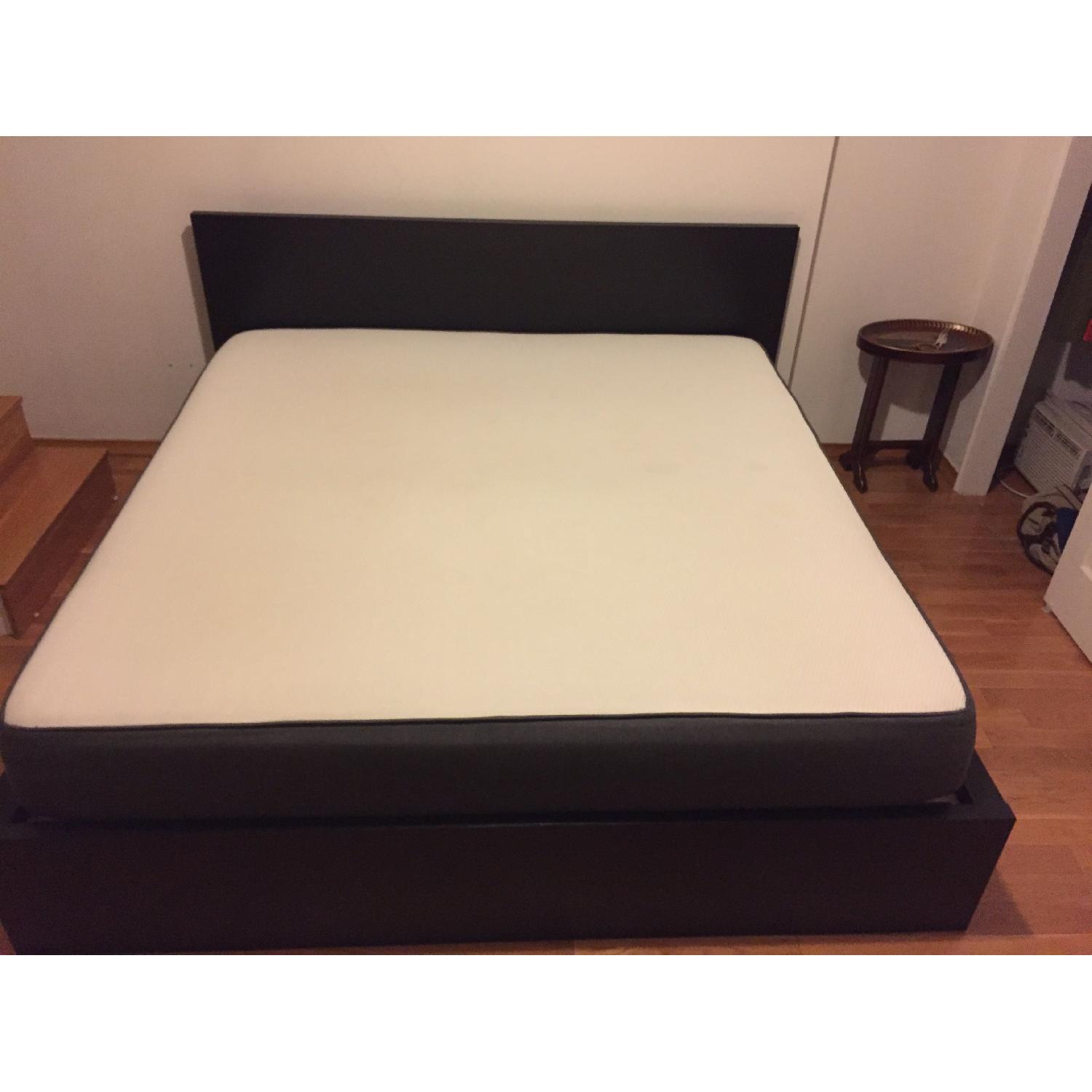 Ikea Malm King Size Bed Frame w/ Lonset Slatted Bed Base - image-2