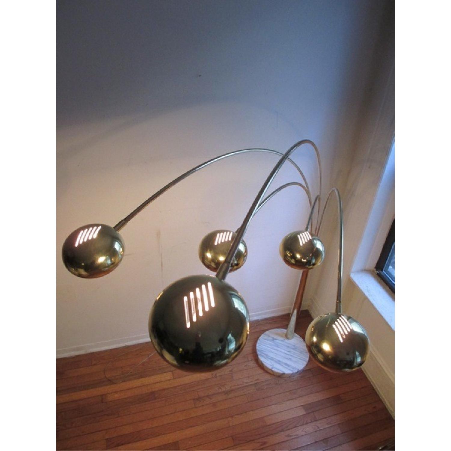 MCM 5 Light Brass Arch Lamp - image-3