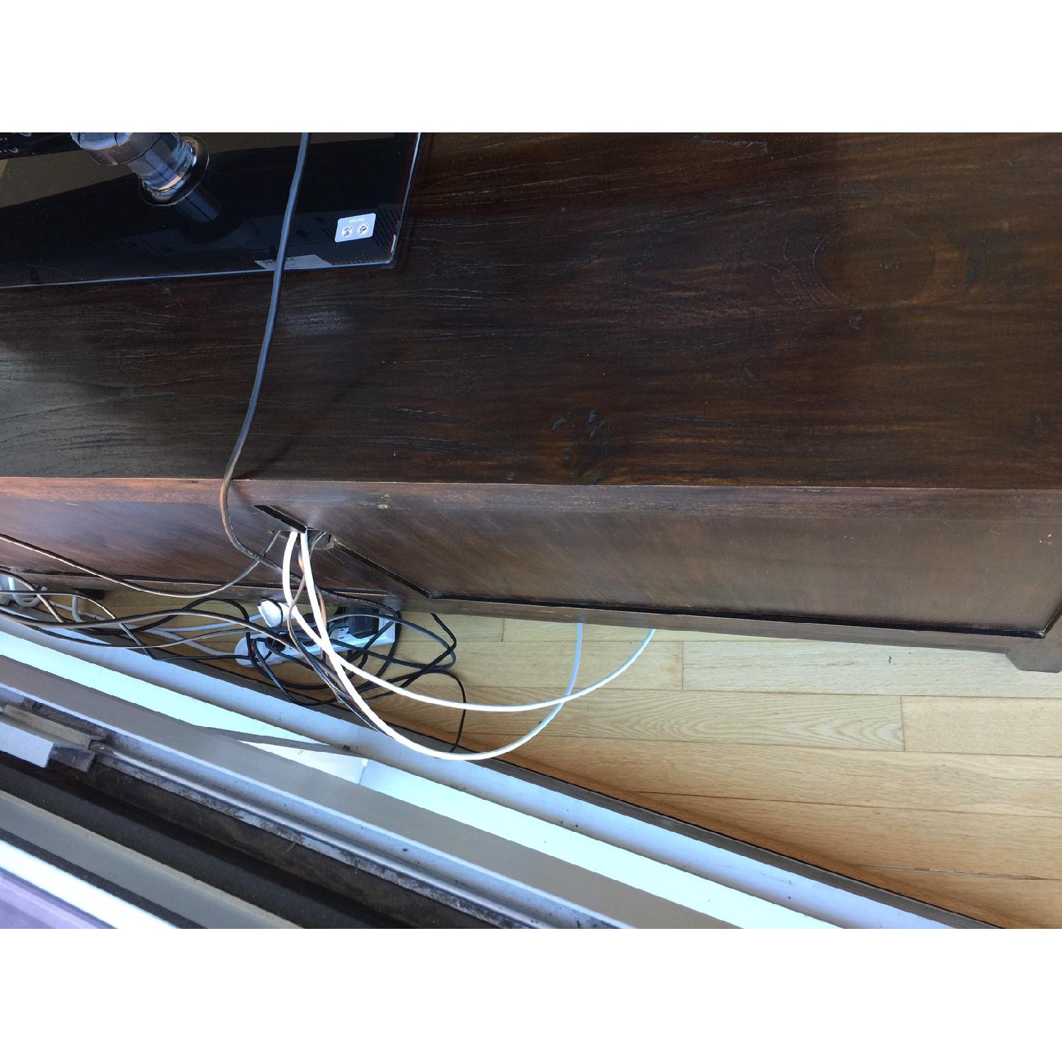 Large Dark Wood TV Table - image-3