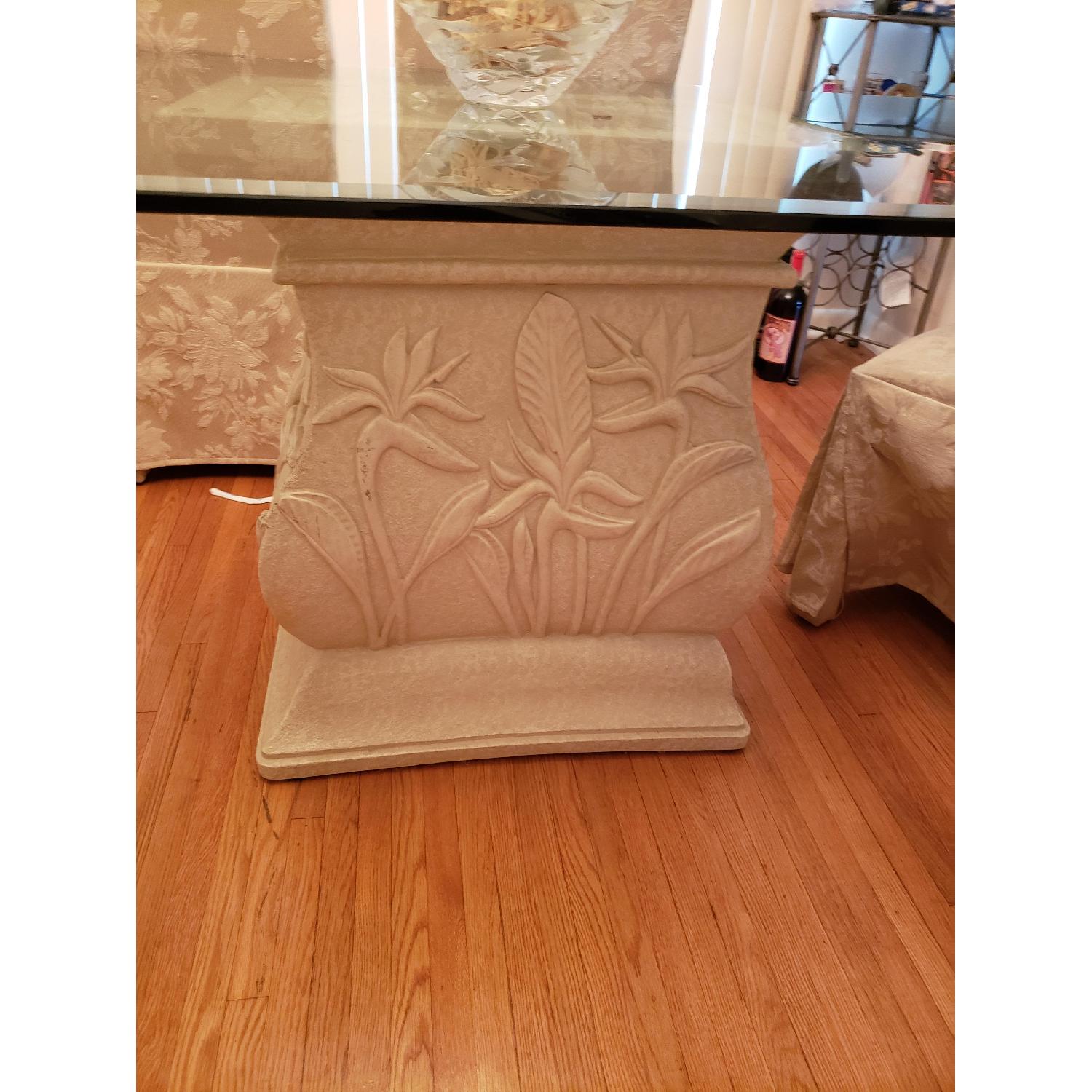 Seaman's Furniture Glass Top Dining Table - image-1