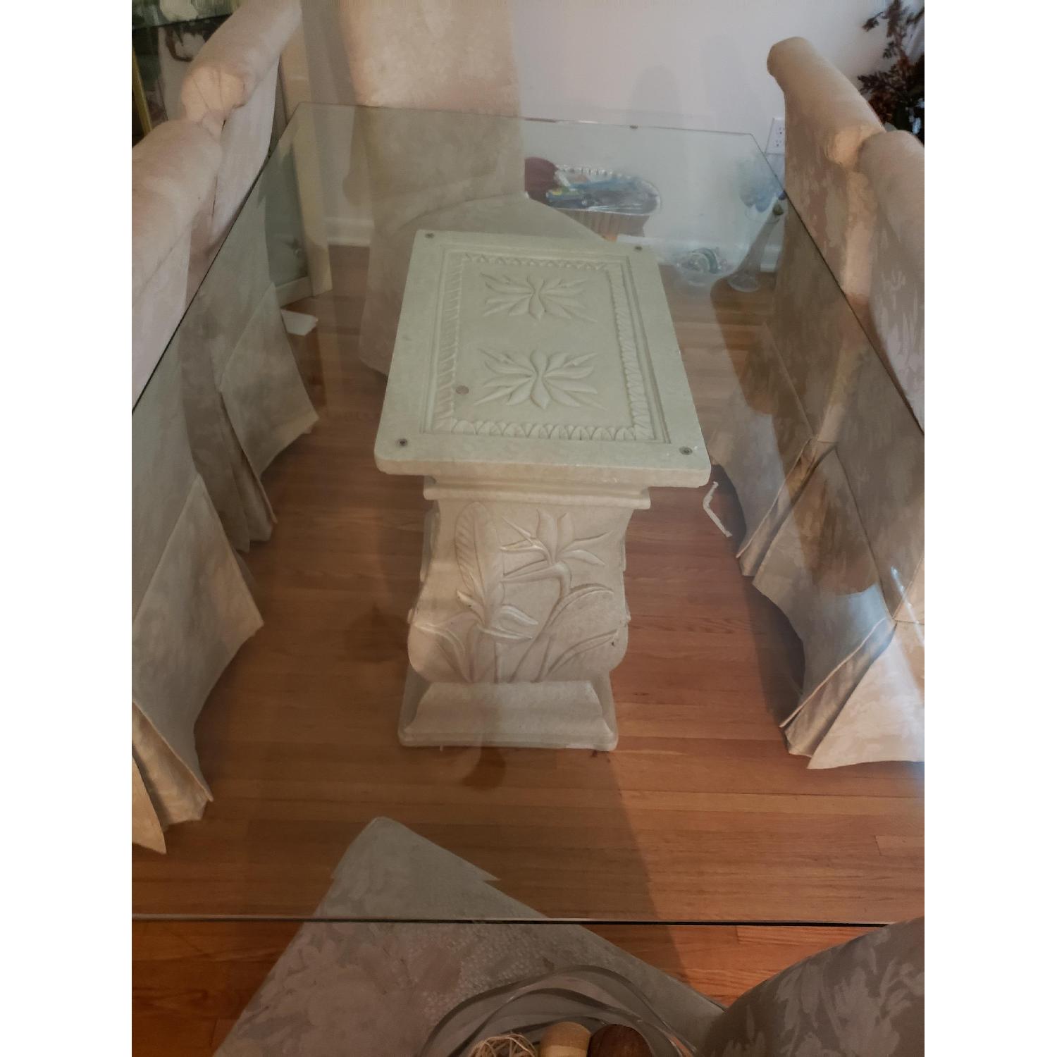 Seaman's Furniture Glass Top Dining Table - image-2