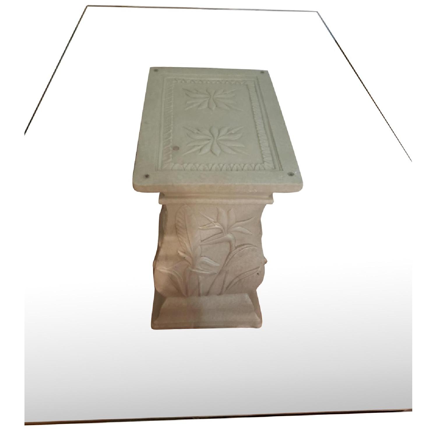 Seaman's Furniture Glass Top Dining Table - image-0