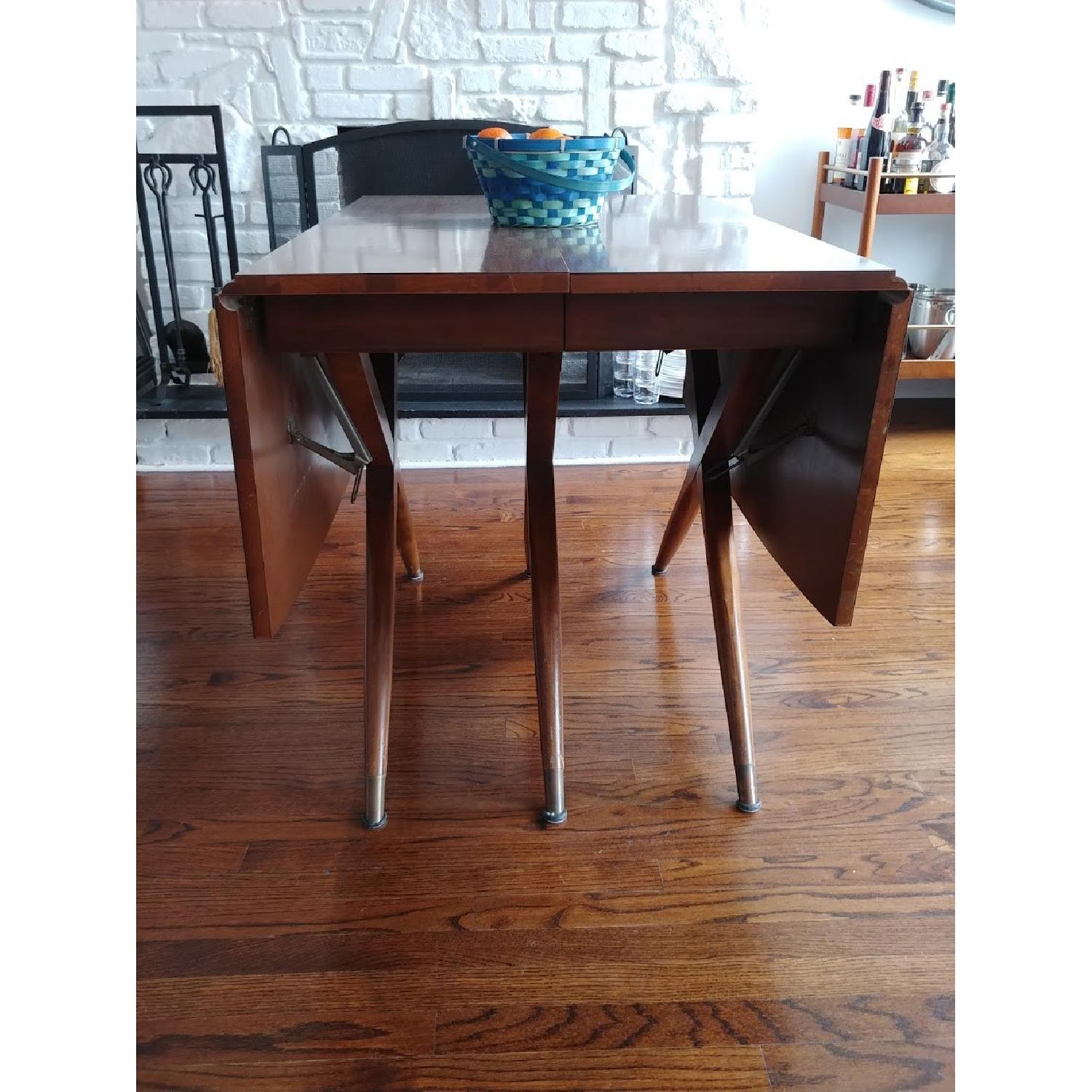 Vintage Mid-Century Drop-Leaf Dining Table - image-1