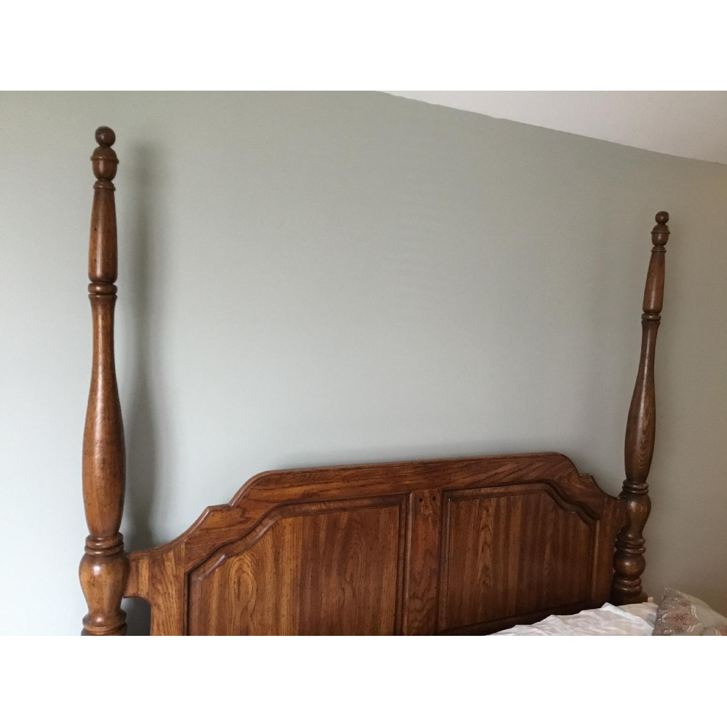 American of Martinsville Oak 4 Poster Bed - image-1