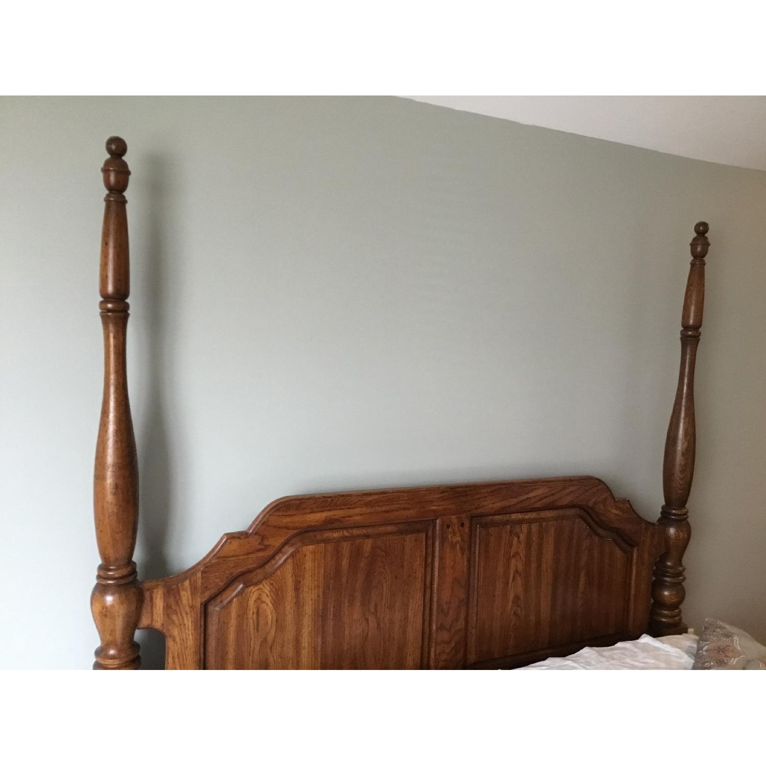 American of Martinsville Oak 4 Poster Bed - image-3