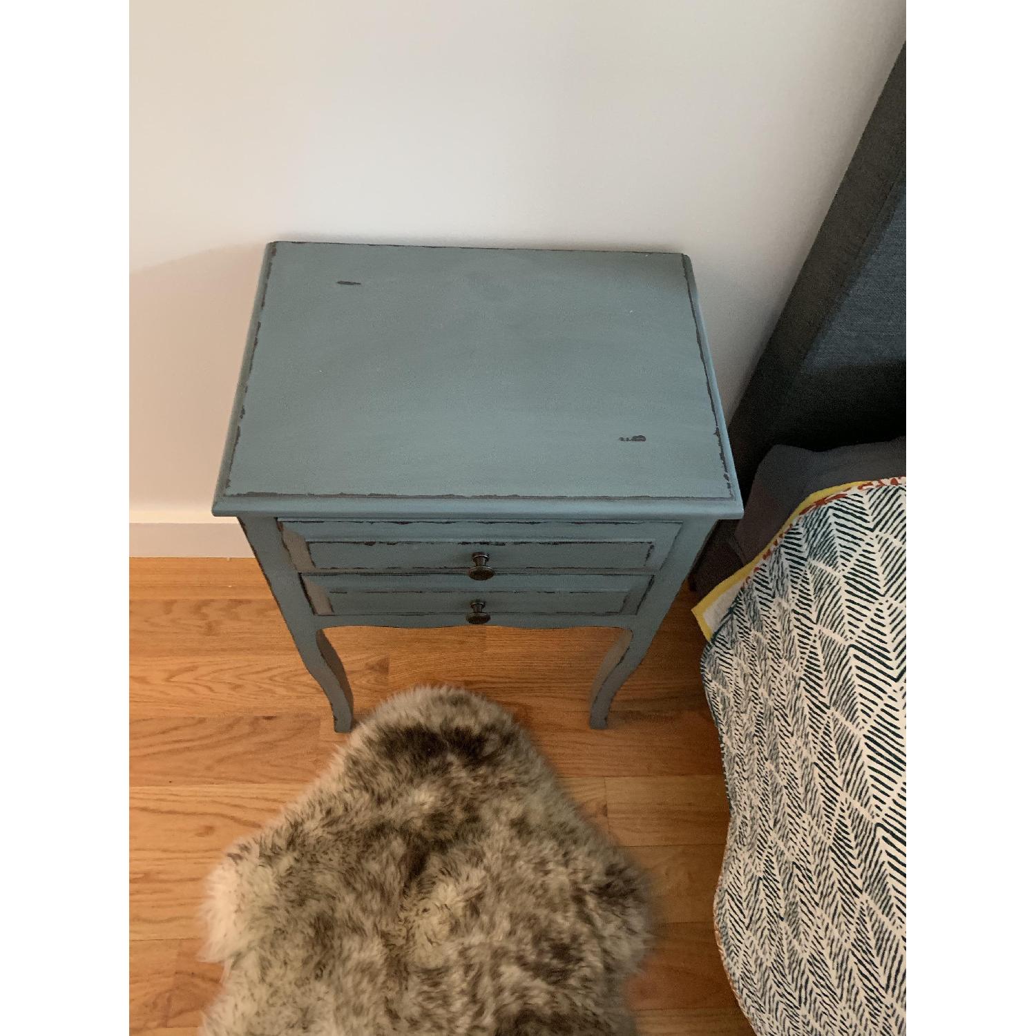 Rustic Teal Bedside Table - image-3