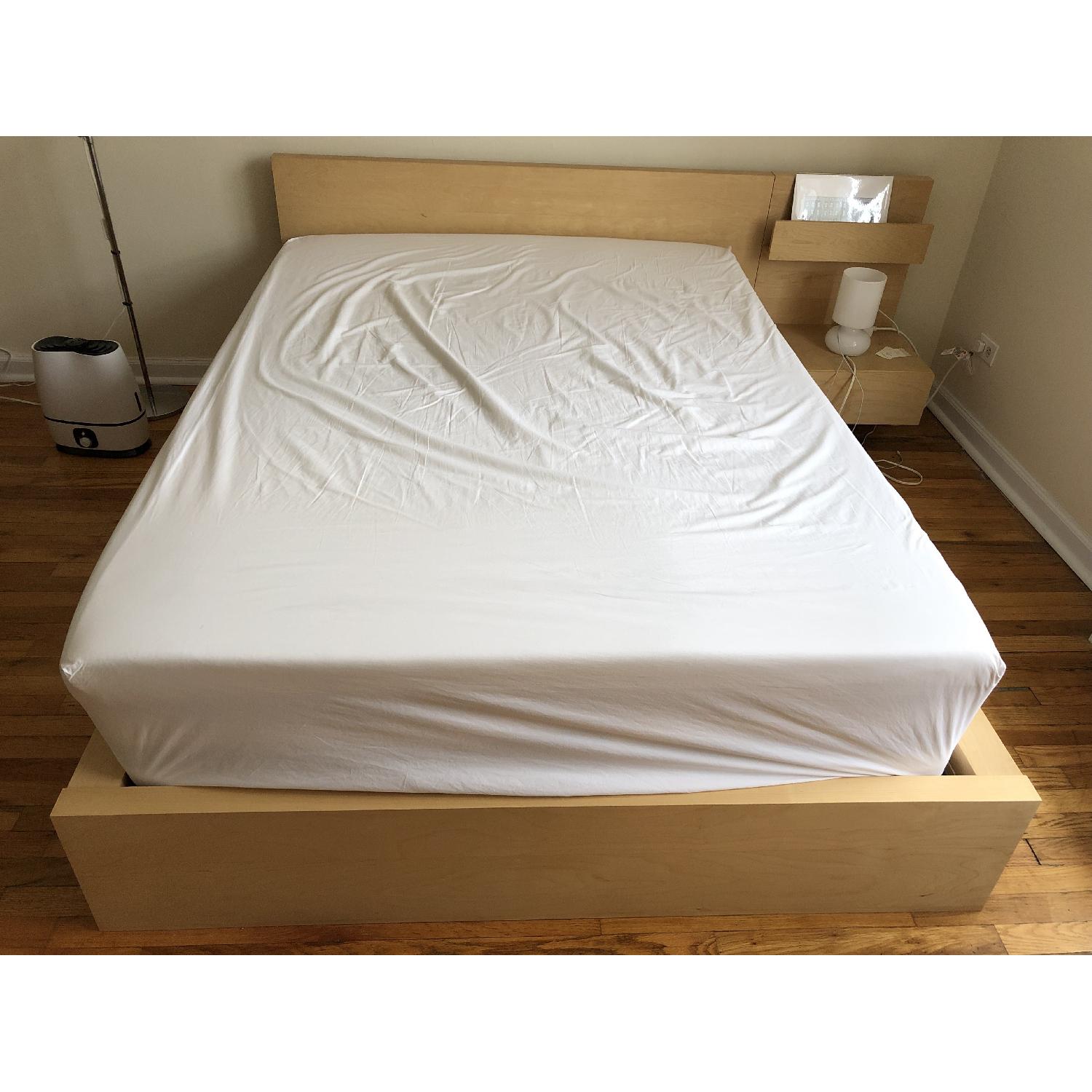 Ikea Ikea Malm Full Size Bed Frame w/ Side Table - image-3