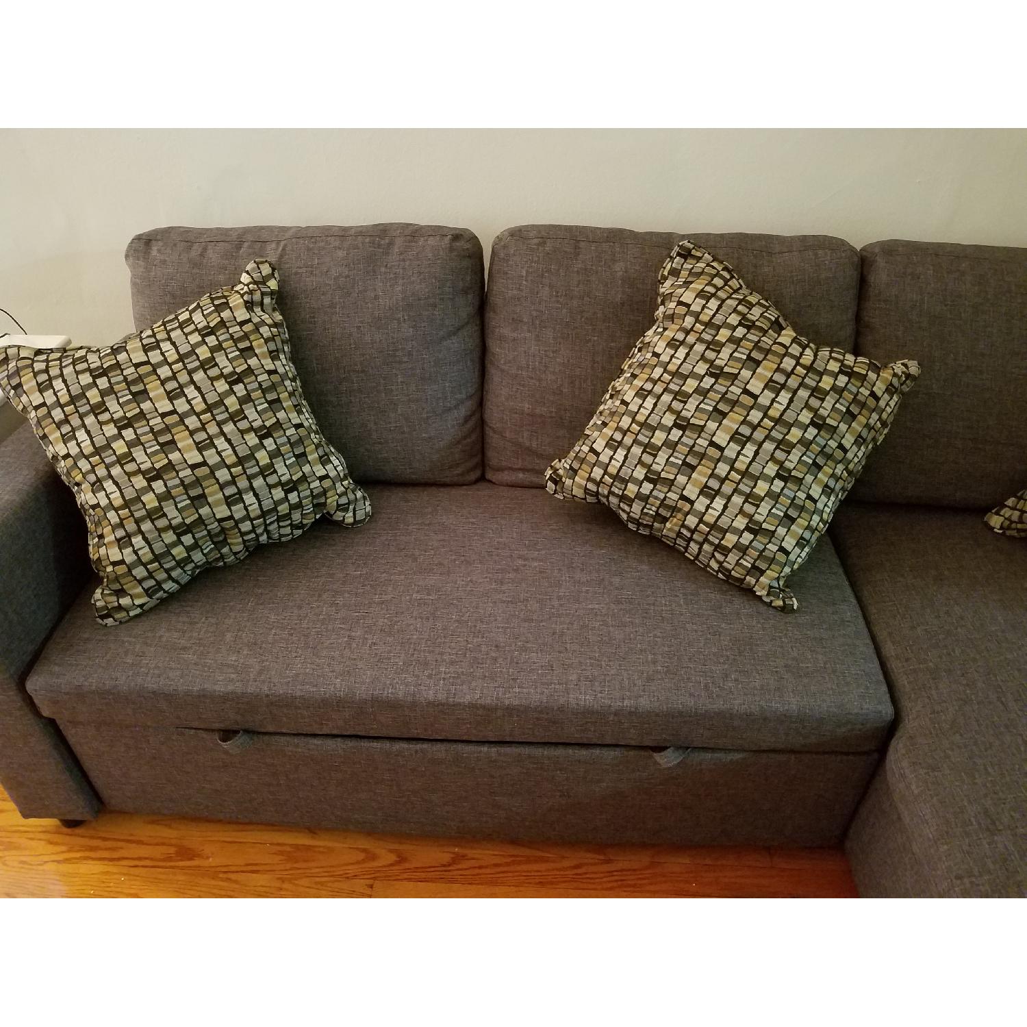 Ebern Designs Mullaney Reversible Sleeper Sectional Sofa - image-1