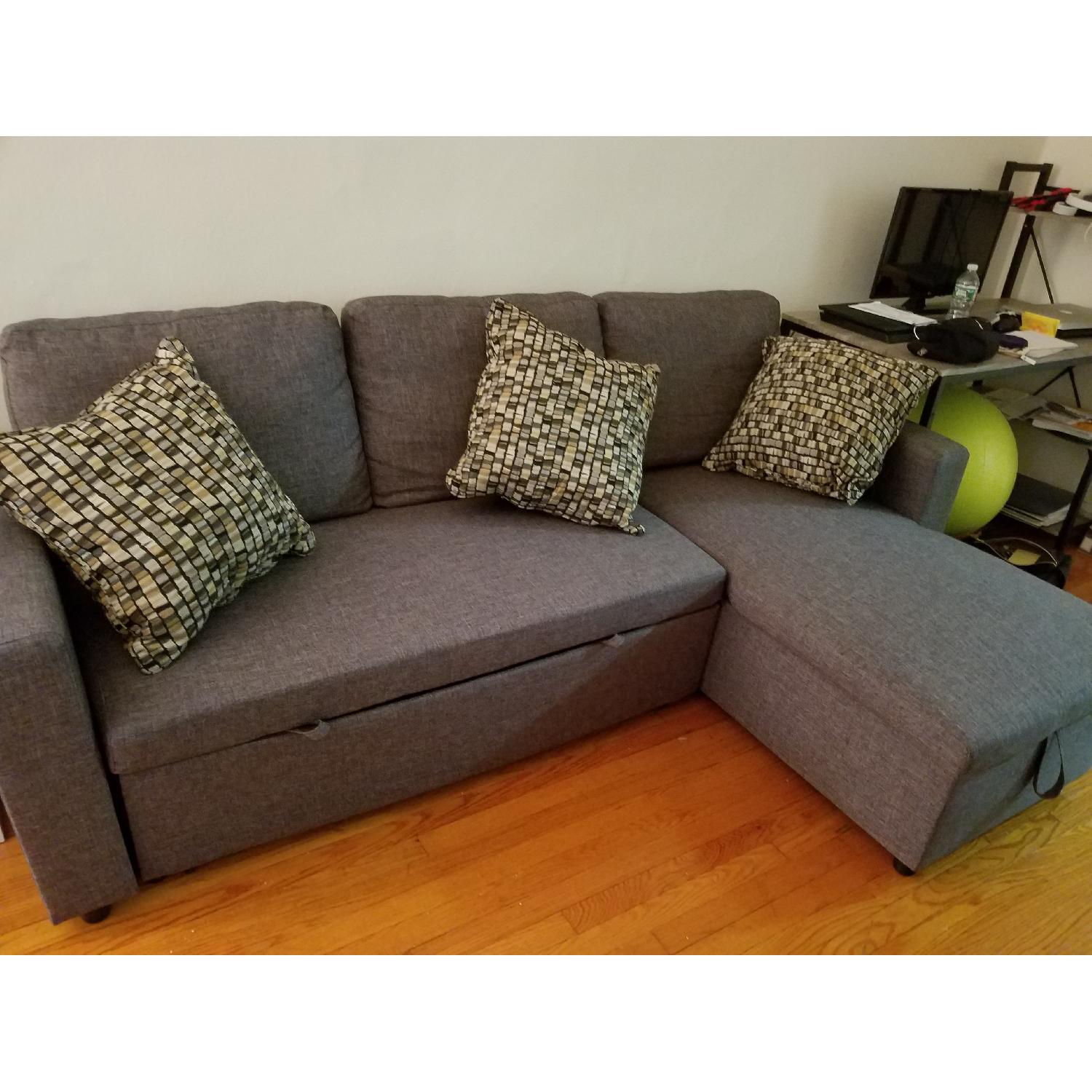 Ebern Designs Mullaney Reversible Sleeper Sectional Sofa - image-4