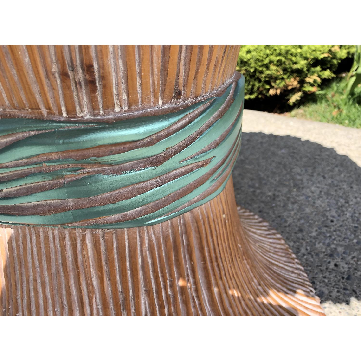 Custom Hand Carved Dining Table w/ 4 Chairs - image-4