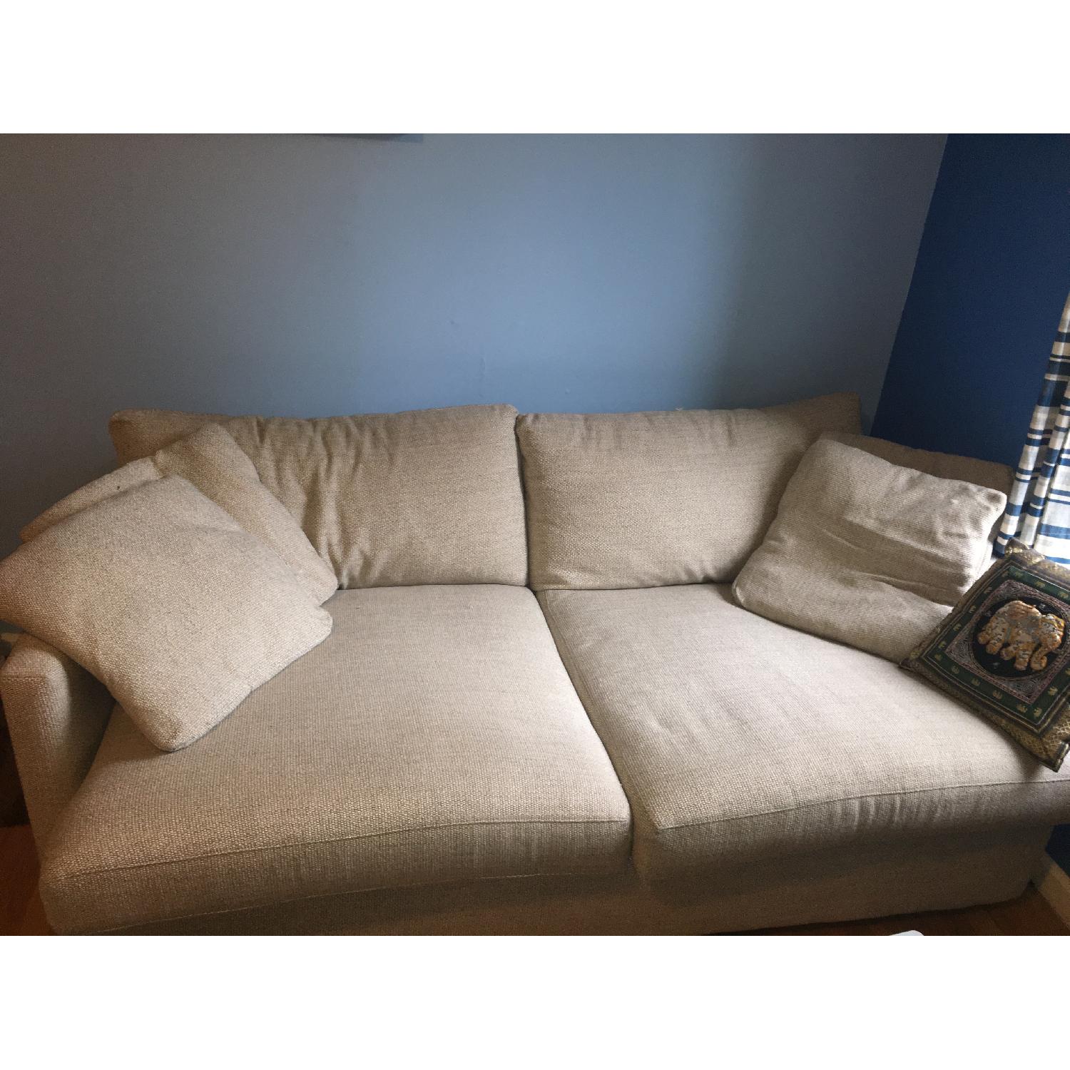 Crate & Barrel Lounge II Sofa in Taft Cement - image-1