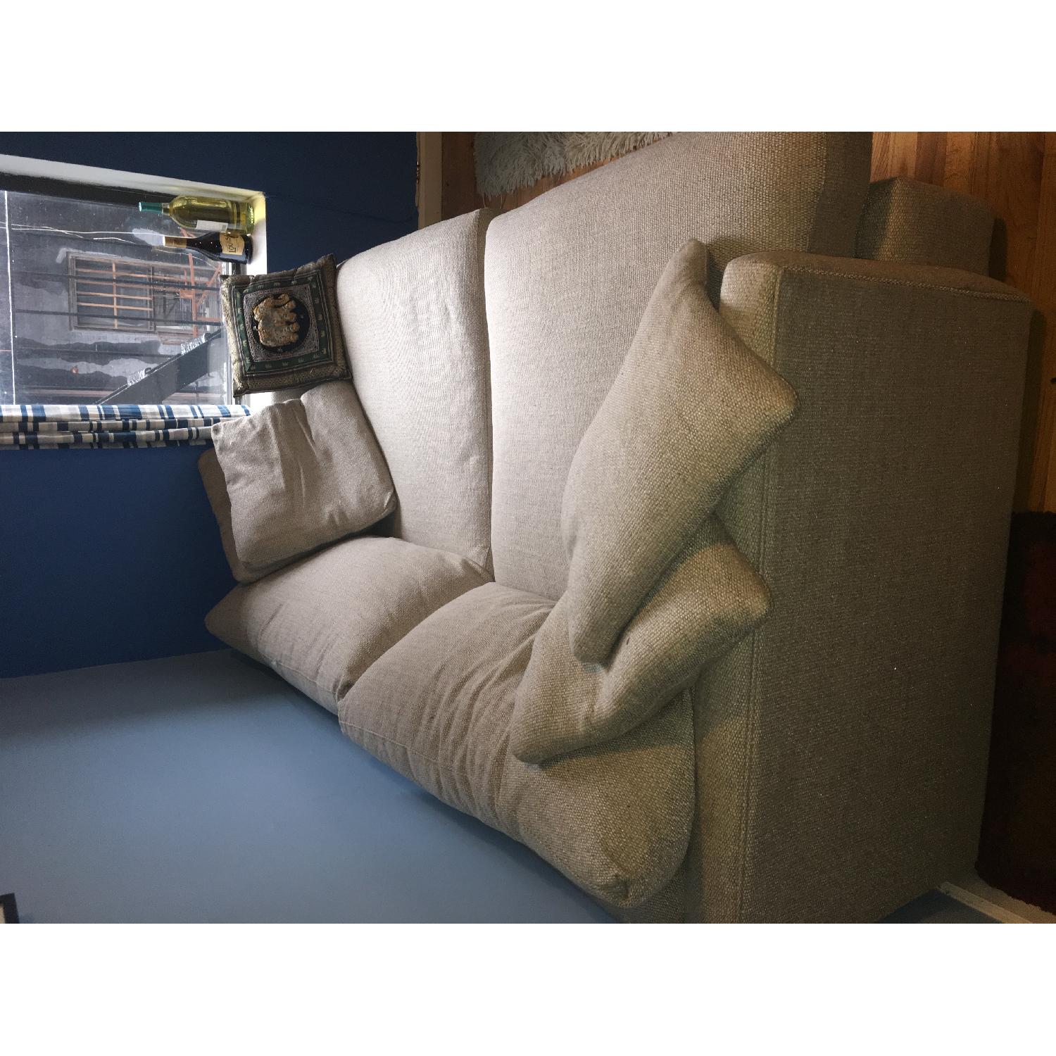 Crate & Barrel Lounge II Sofa in Taft Cement - image-2