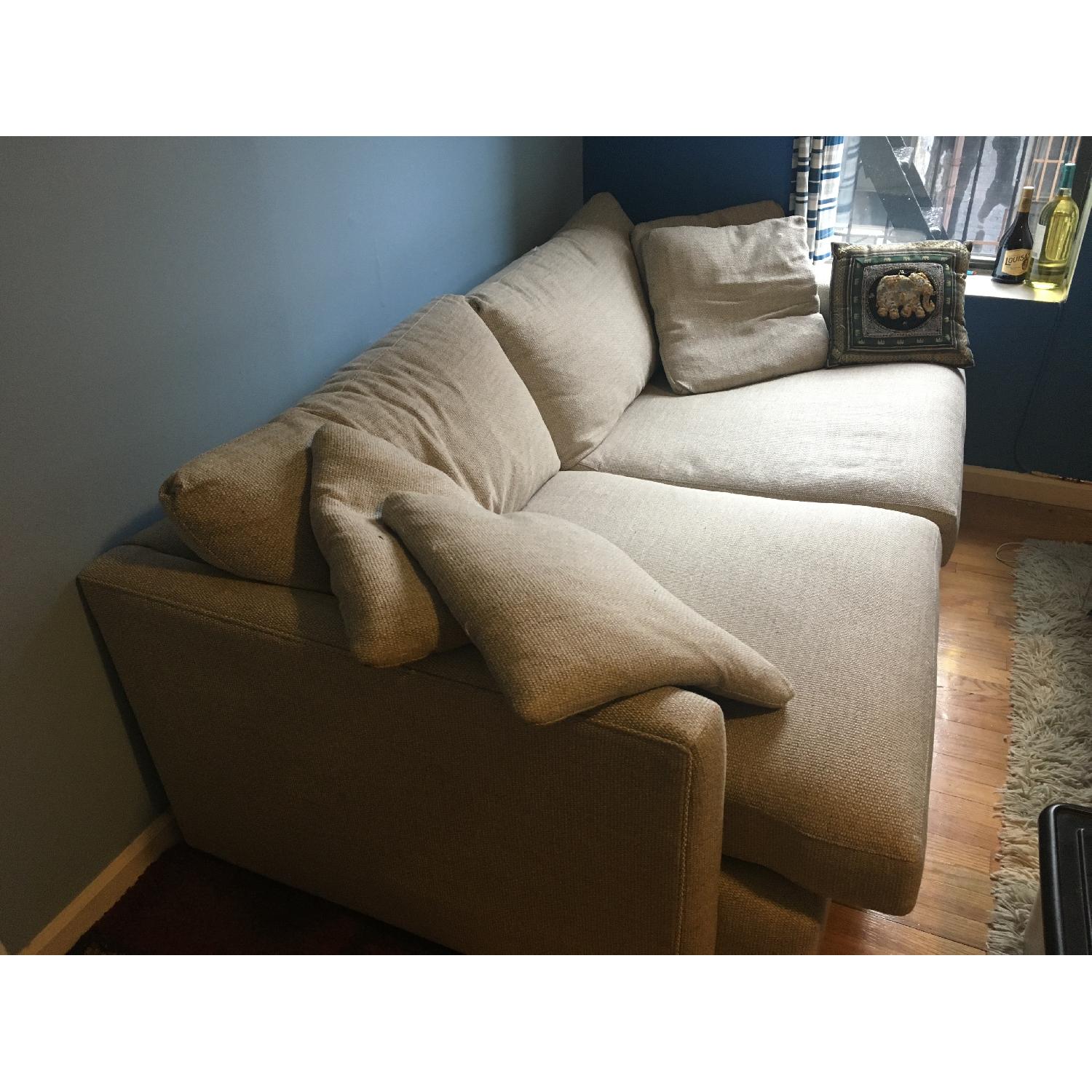 Crate & Barrel Lounge II Sofa in Taft Cement - image-4