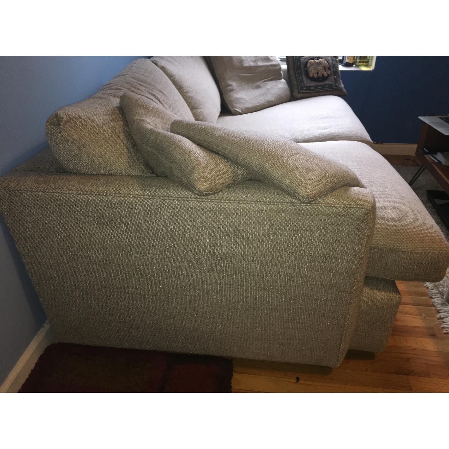 Crate & Barrel Lounge II Sofa in Taft Cement - image-5