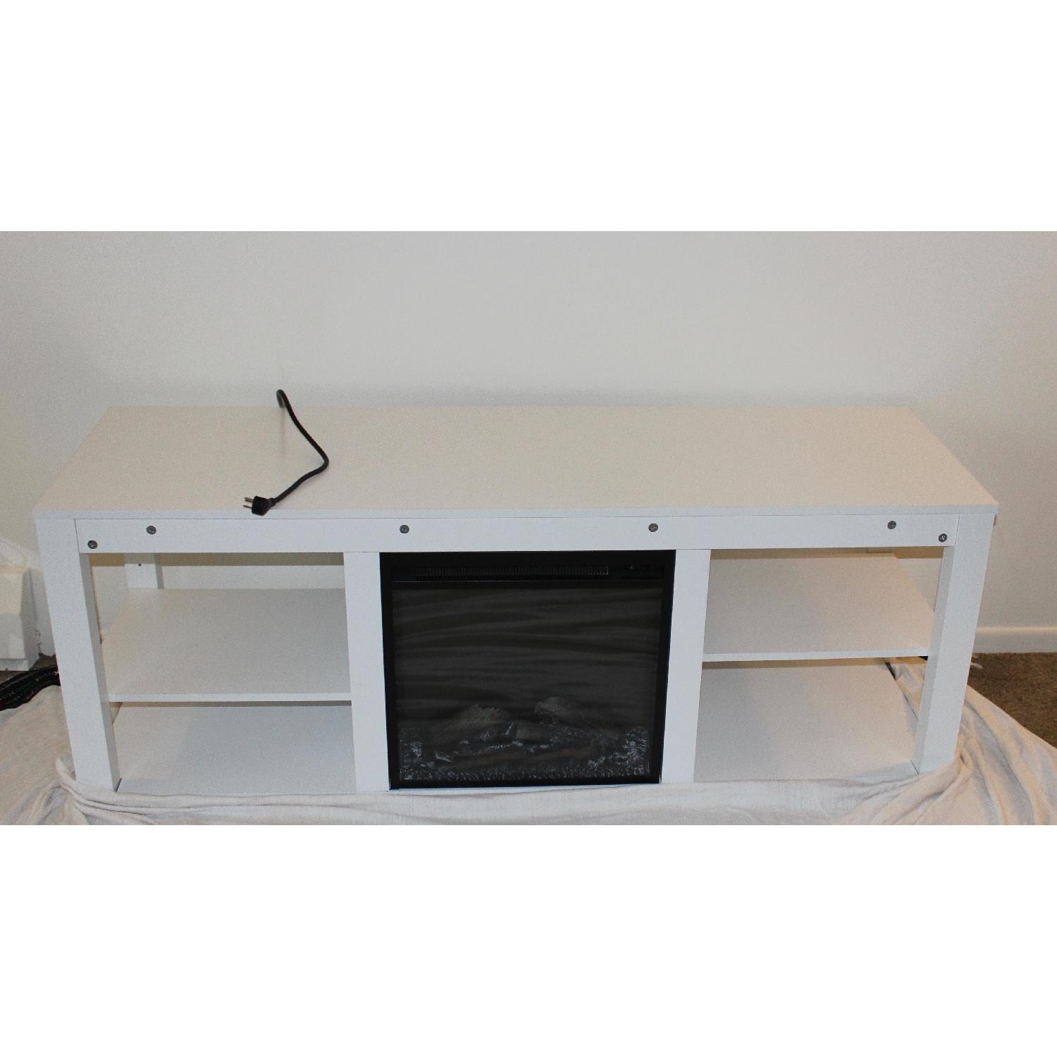 Ameriwood Home Parsons TV Stand w/ Fireplace AptDeco