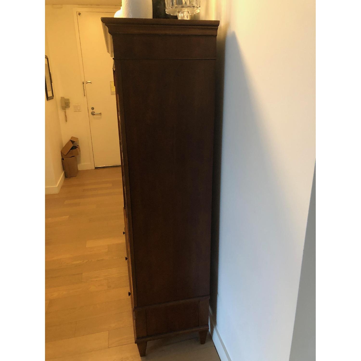 Ethan Allen Curio/Lawyer's Bookcase in Walnut Finish - image-3