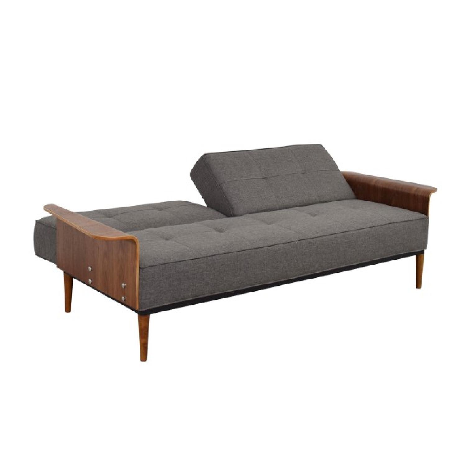 InMod Tufted Dark Grey Sleeper Sofa AptDeco