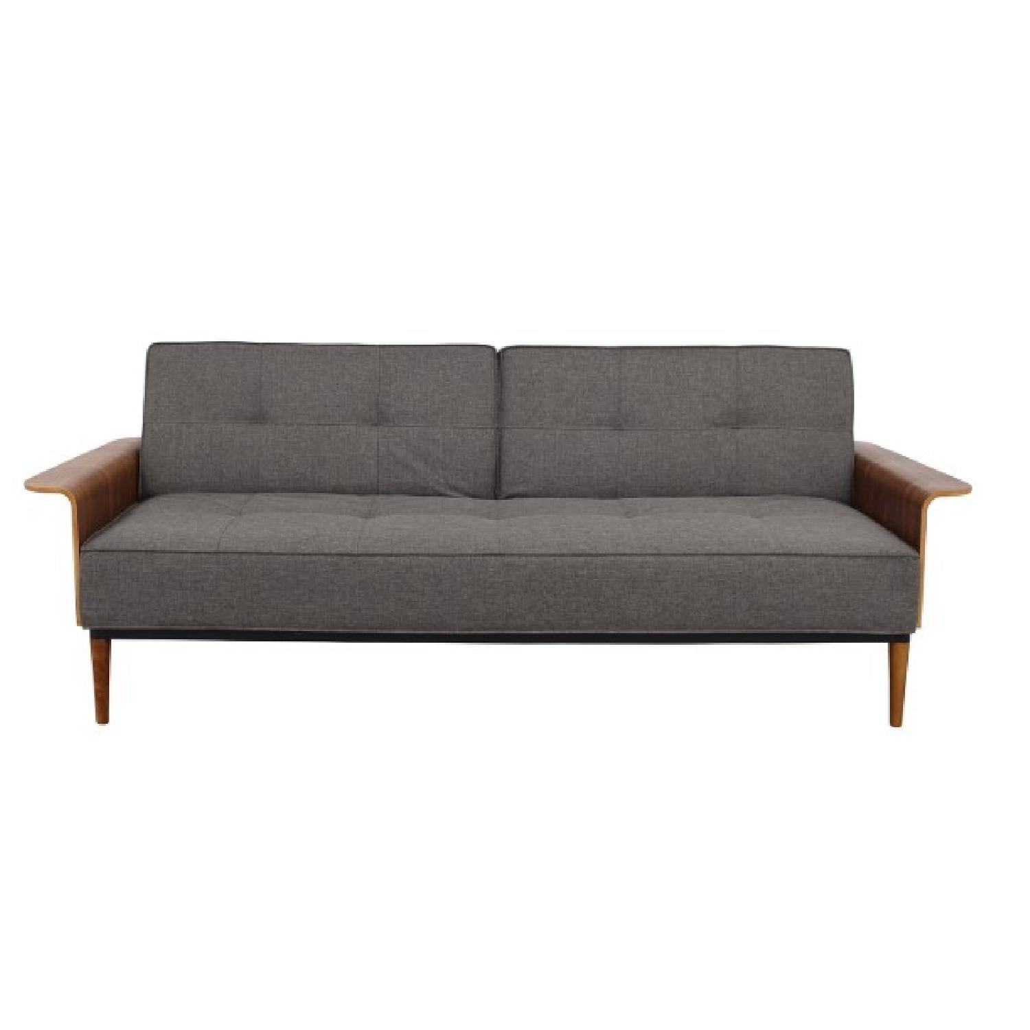InMod Tufted Dark Grey Sleeper Sofa AptDeco