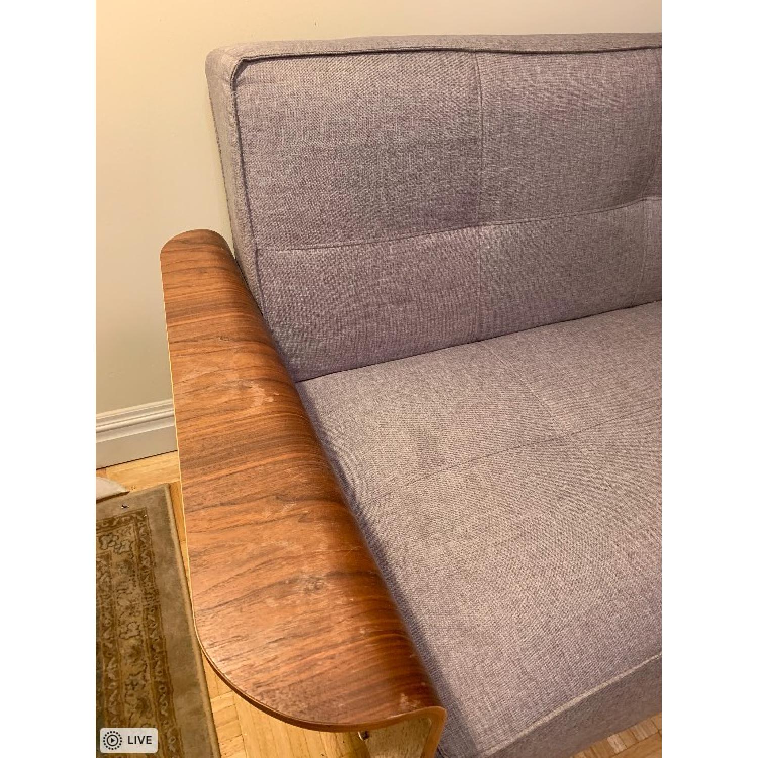 InMod Tufted Dark Grey Sleeper Sofa AptDeco