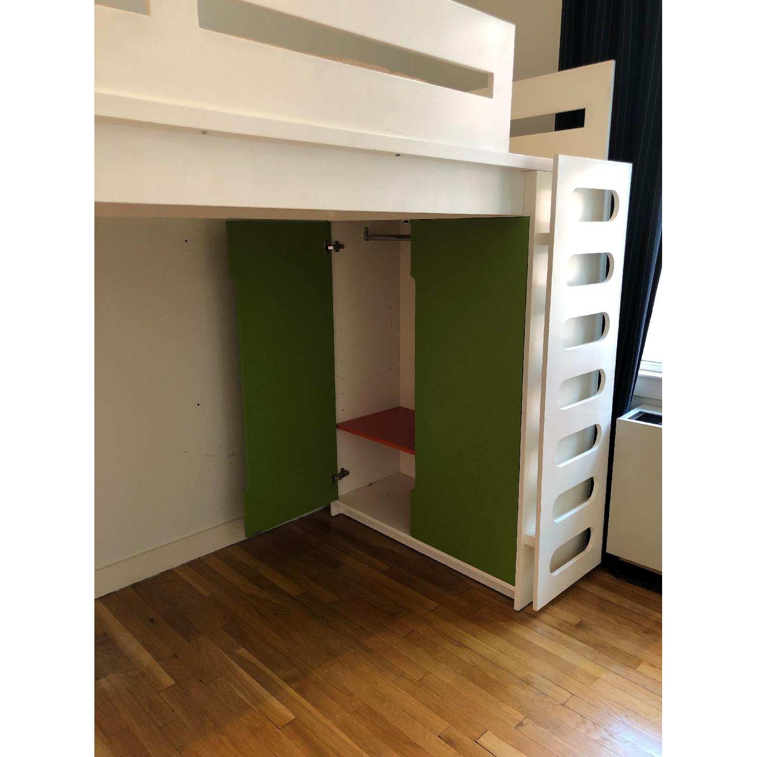 DucDuc Kids Alex Loft Bed w/ Built-in Armoire - image-2