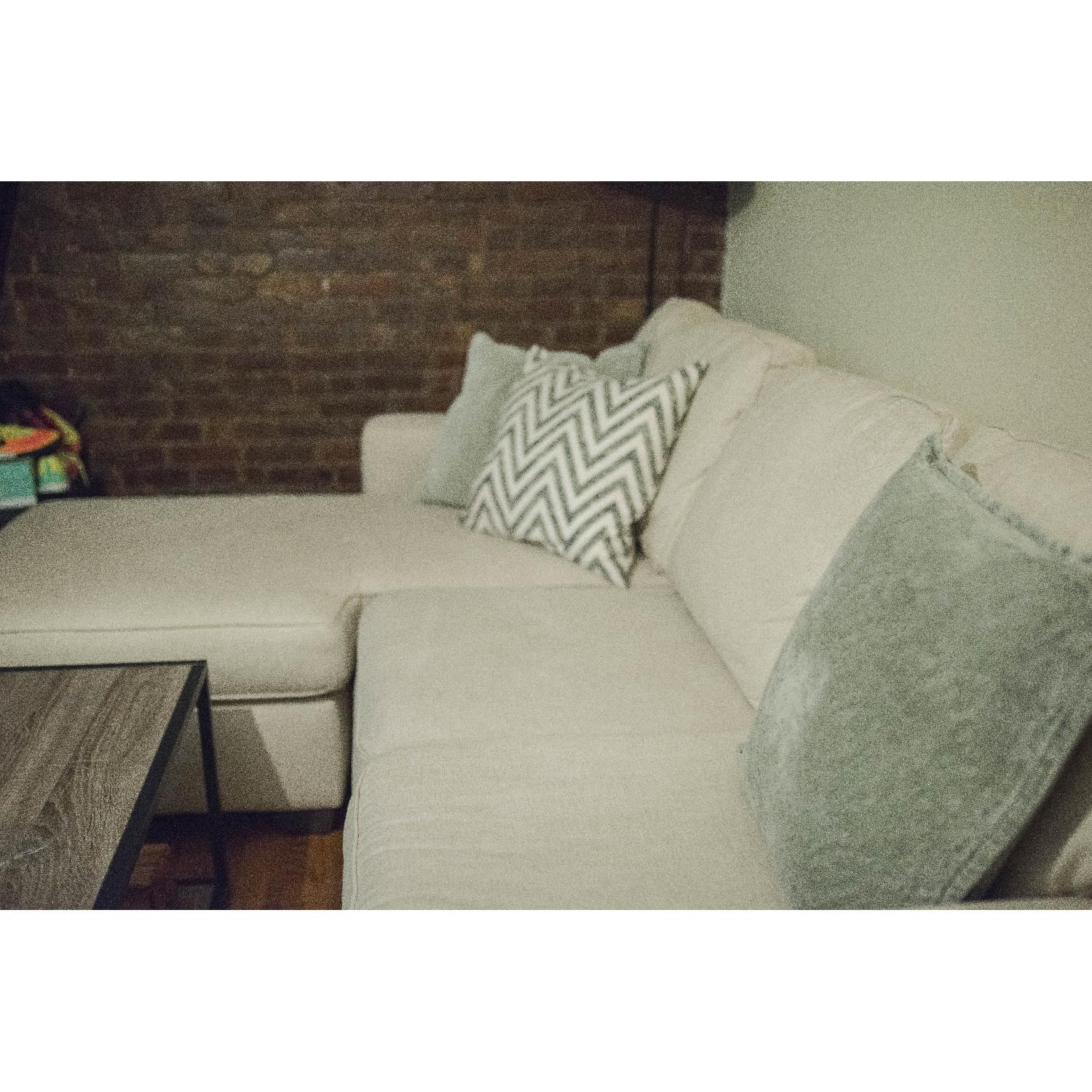 Pottery Barn Natural Brushed Crossweave Sectional Sofa - image-4