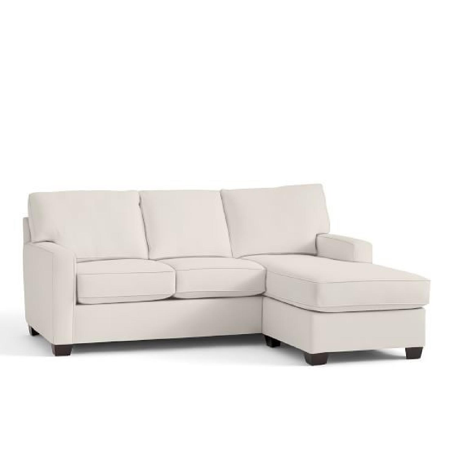 Pottery Barn Natural Brushed Crossweave Sectional Sofa - image-0