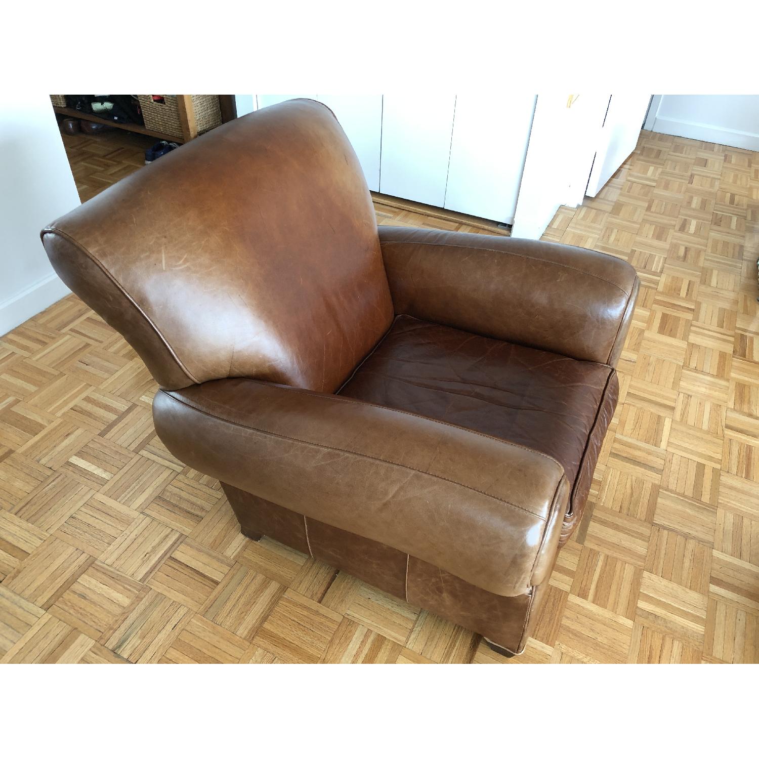 Pottery Barn Manhattan Club Chair Ottoman Aptdeco