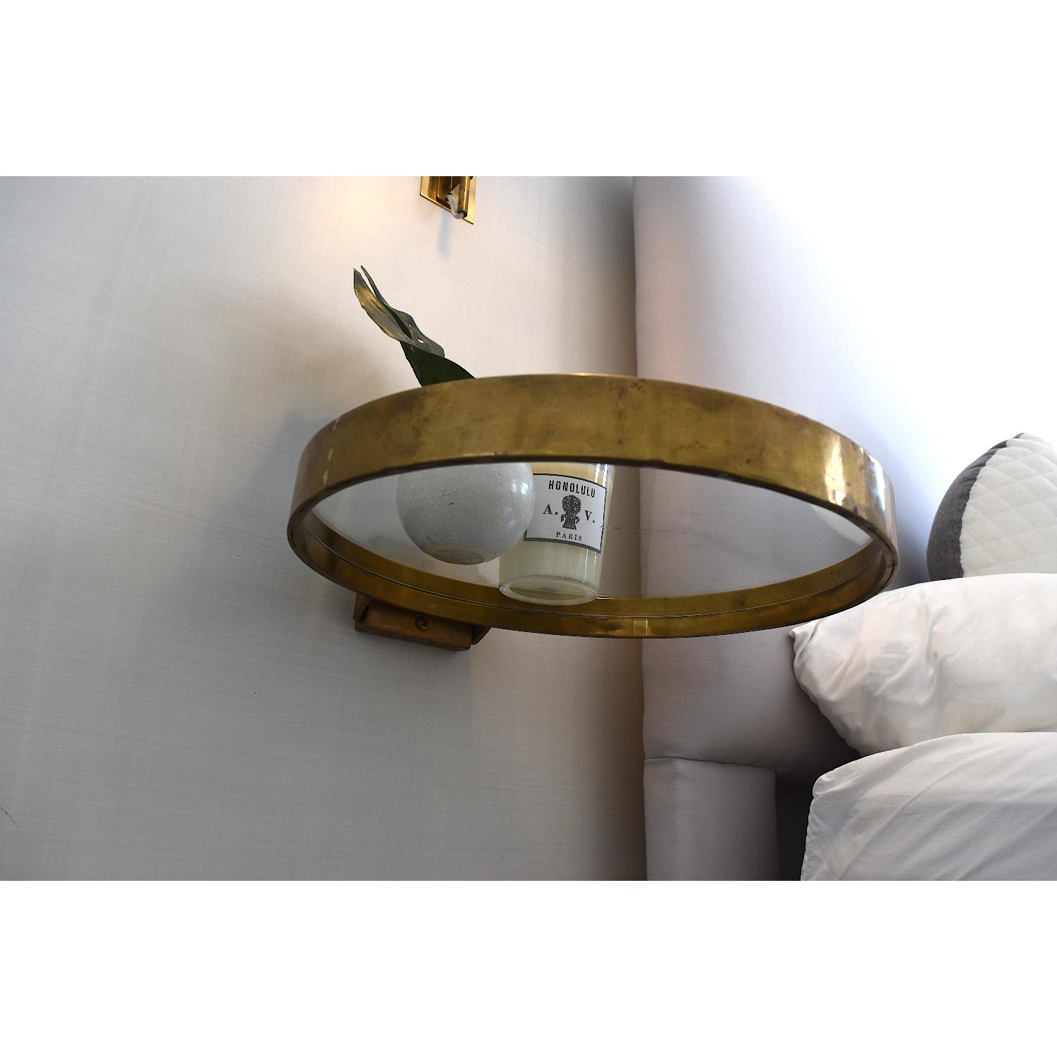 Custom Floating Brass Bedside Tables AptDeco