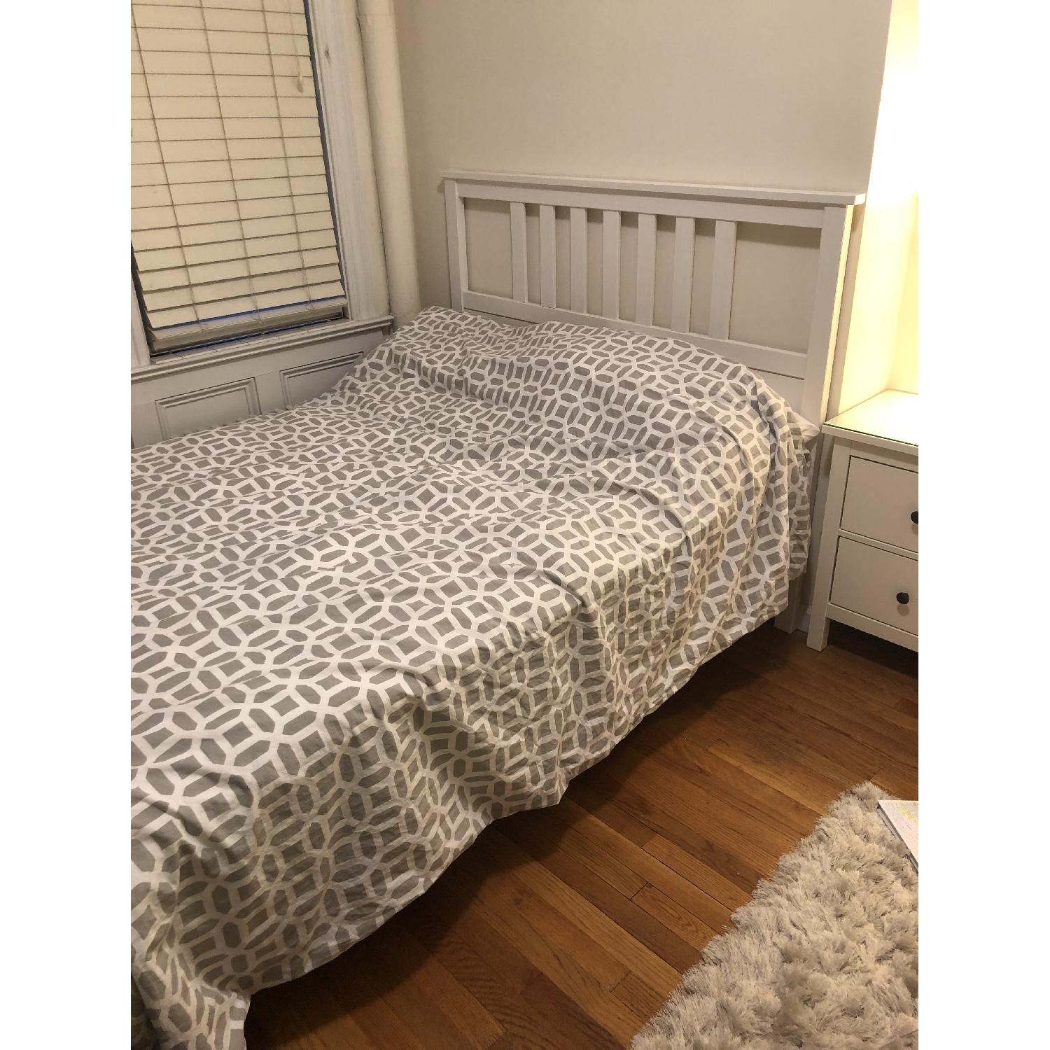 Ikea Hemnes Full Bed Frame w/ Luroy Slatted Bed Base AptDeco