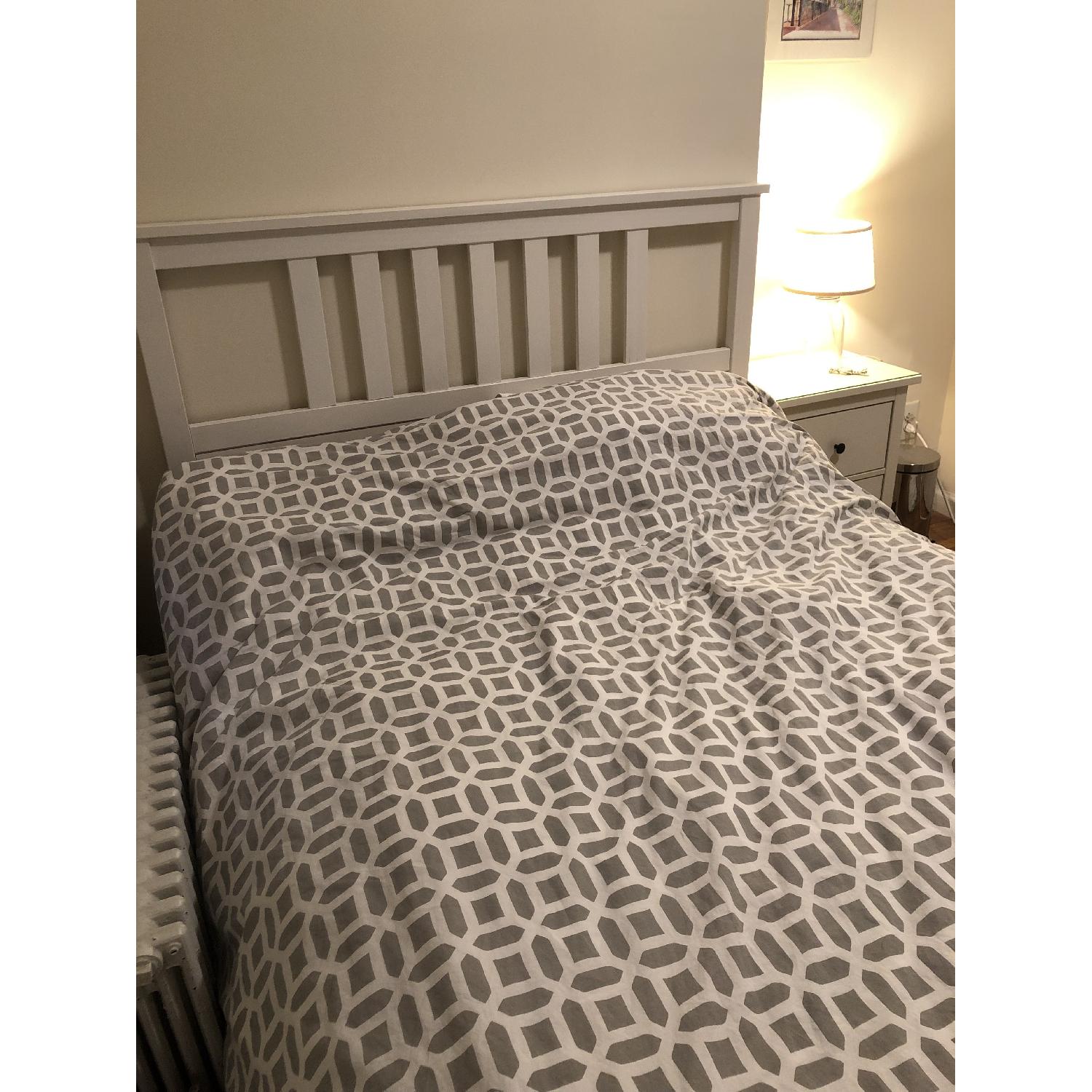 Ikea Hemnes Full Bed Frame w/ Luroy Slatted Bed Base AptDeco