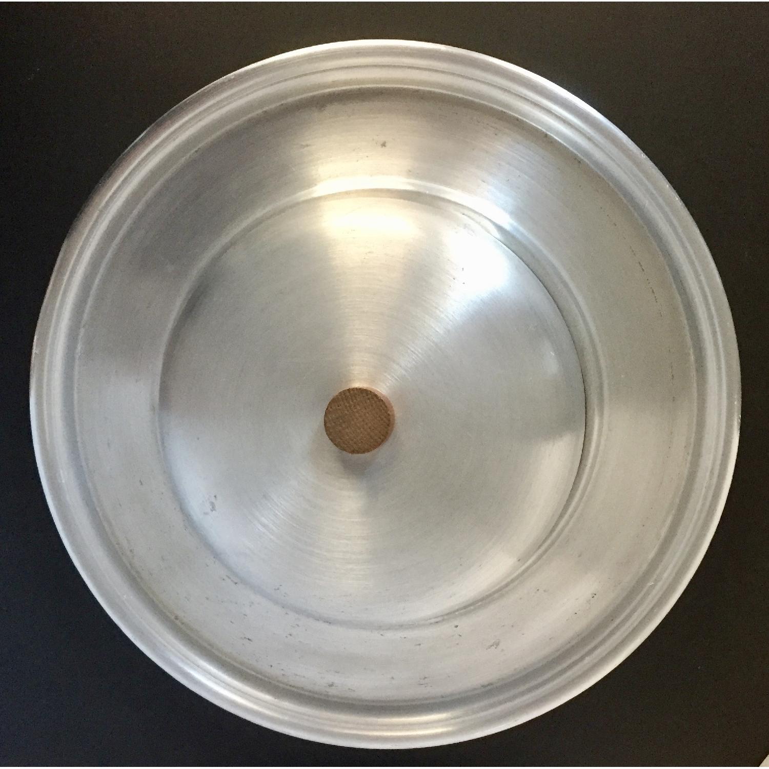 Vintage Russel Wright Spun Aluminum Cheese & Cracker Board - image-5