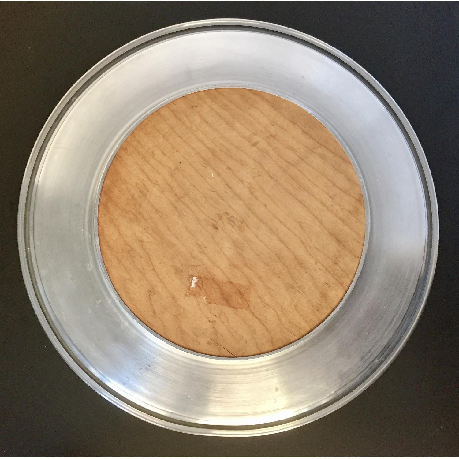 Vintage Russel Wright Spun Aluminum Cheese & Cracker Board - image-6