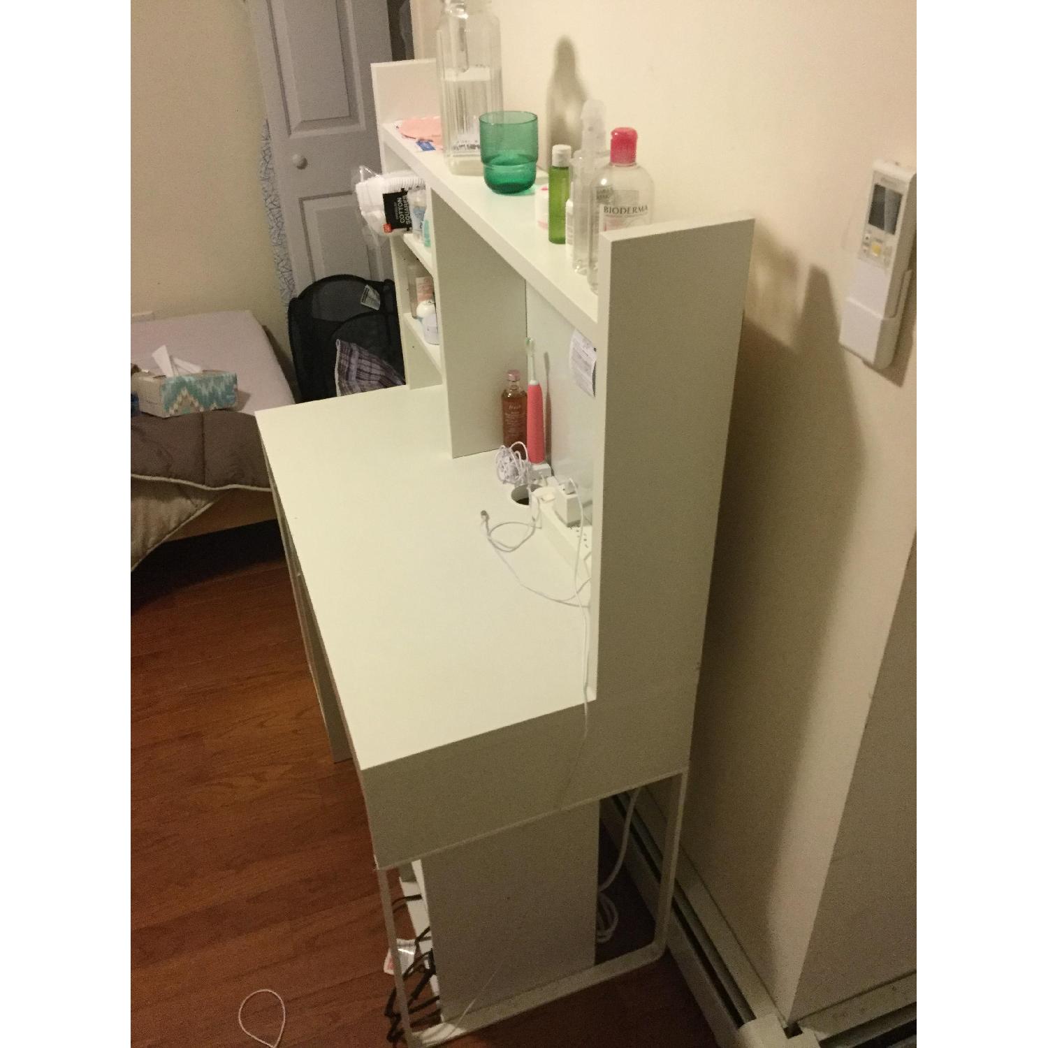 Ikea Micke Desk w/ Add On Unit - image-2